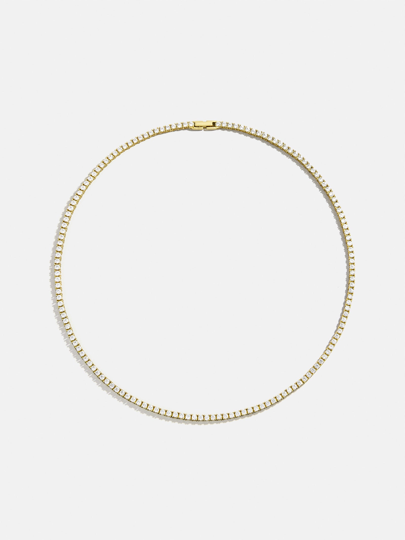 Billie Gold Tennis Necklace - Gold Plated Brass-Blues Comming