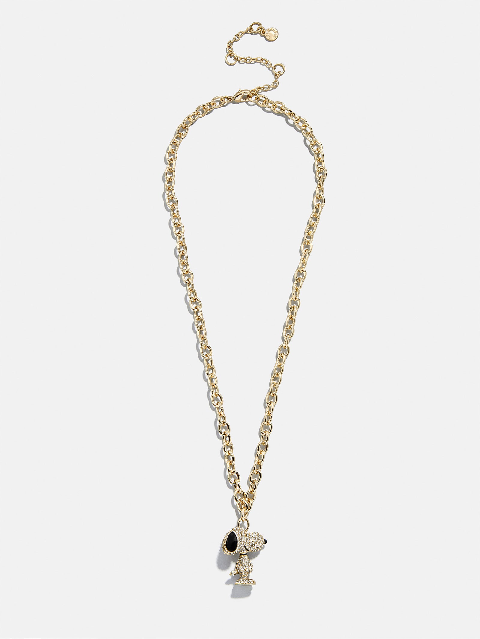 Peanuts Snoopy Pendant Necklace - Gold/Pavé-Blues Comming