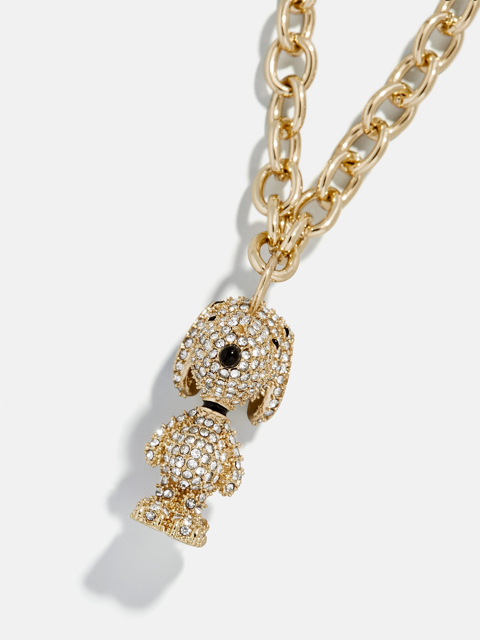Peanuts Snoopy Pendant Necklace - Gold/Pavé-Blues Comming