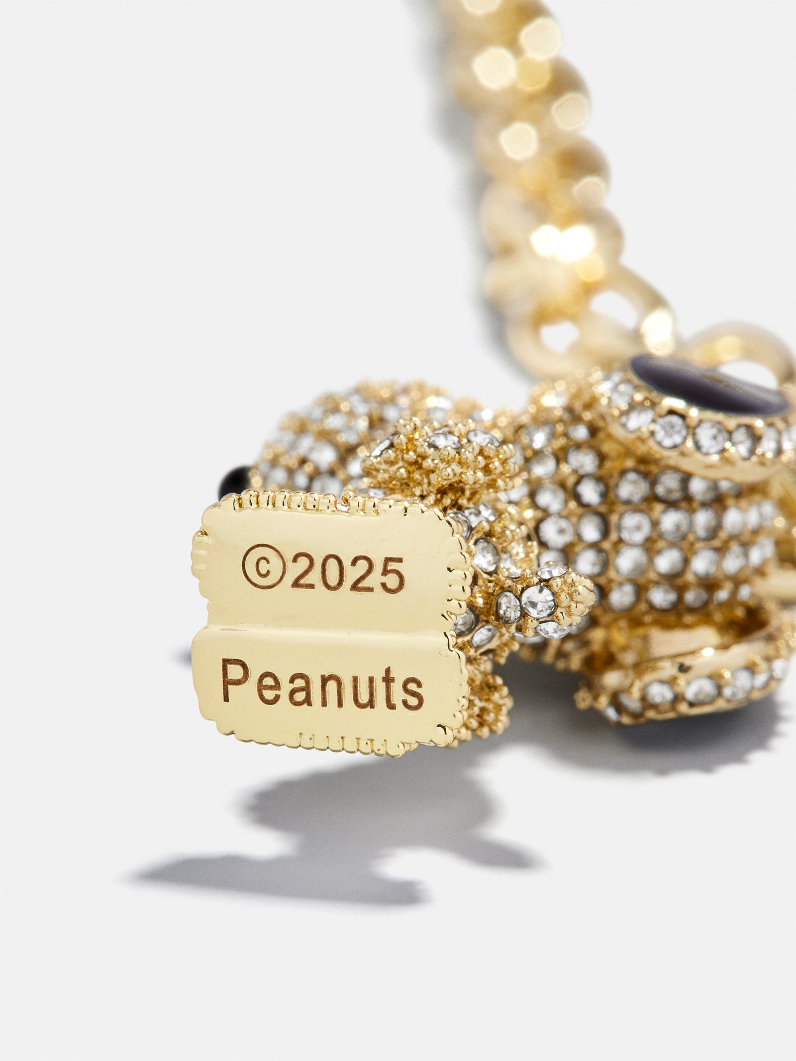 Peanuts Snoopy Pendant Necklace - Gold/Pavé-Blues Comming