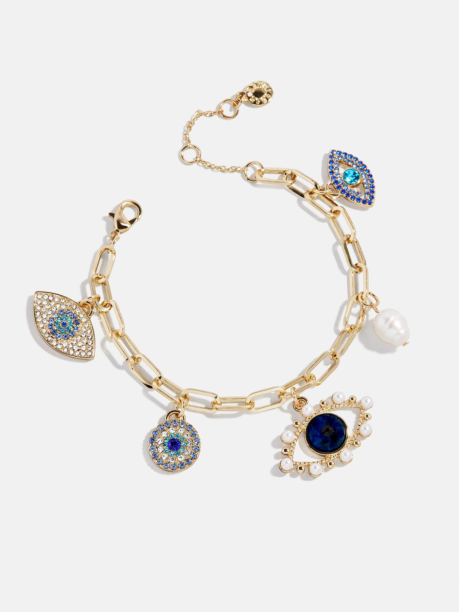 Evil Eye Charm Bracelet - Gold/Blue-Blues Comming