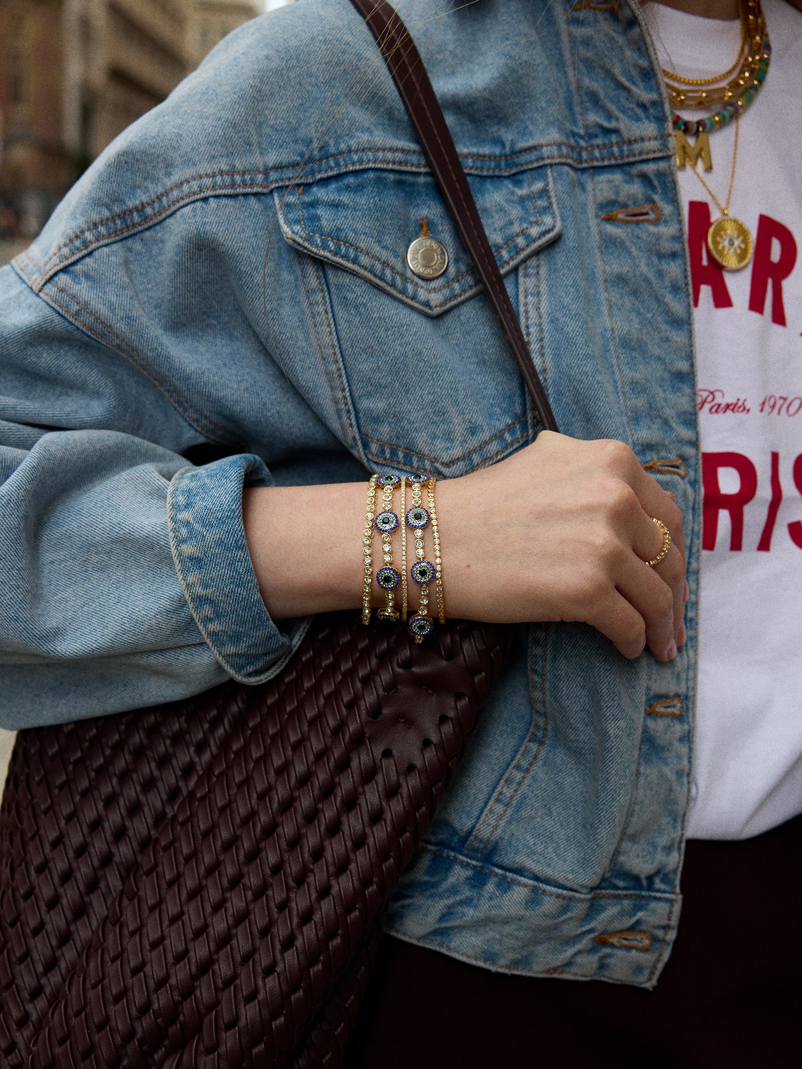 Amalie Evil Eye On Repeat Tennis Bracelet - On Repeat Evil Eye-Blues Comming