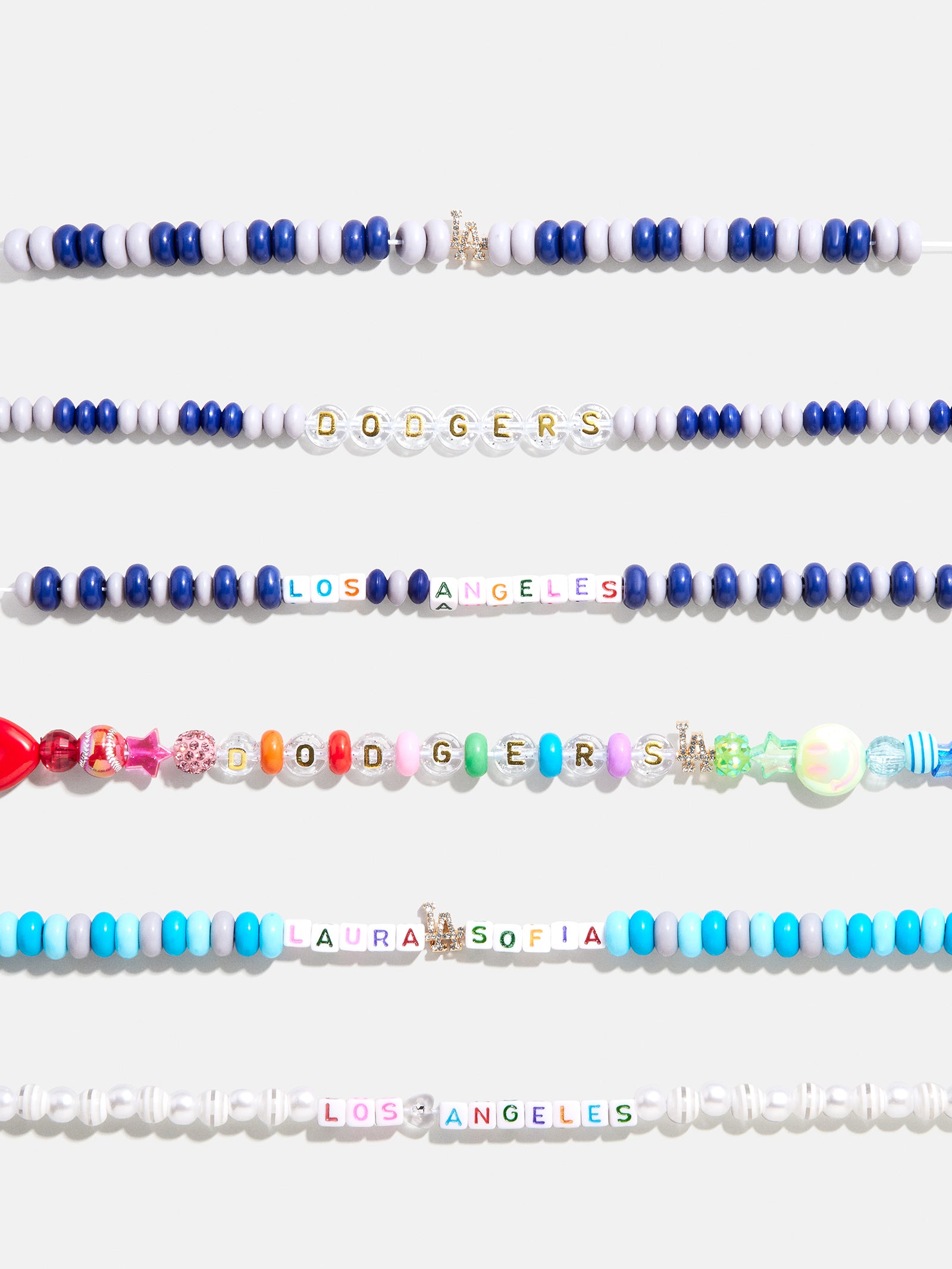 MLB Bracelet Bead Kit - Los Angeles Dodgers-Blues Comming