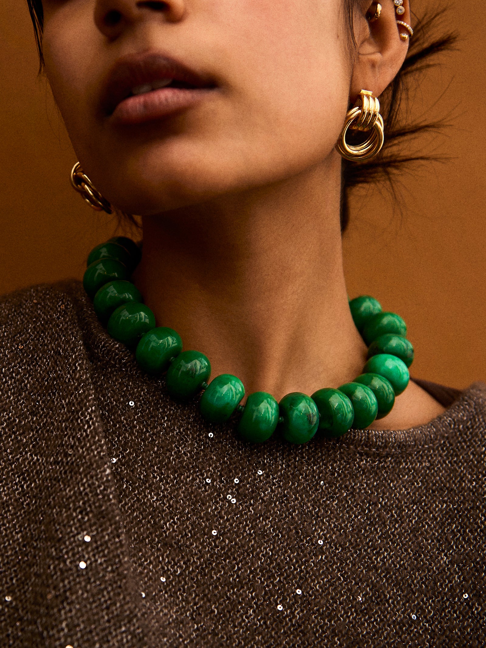 Joan Semi-Precious Necklace - Malachite-Blues Comming