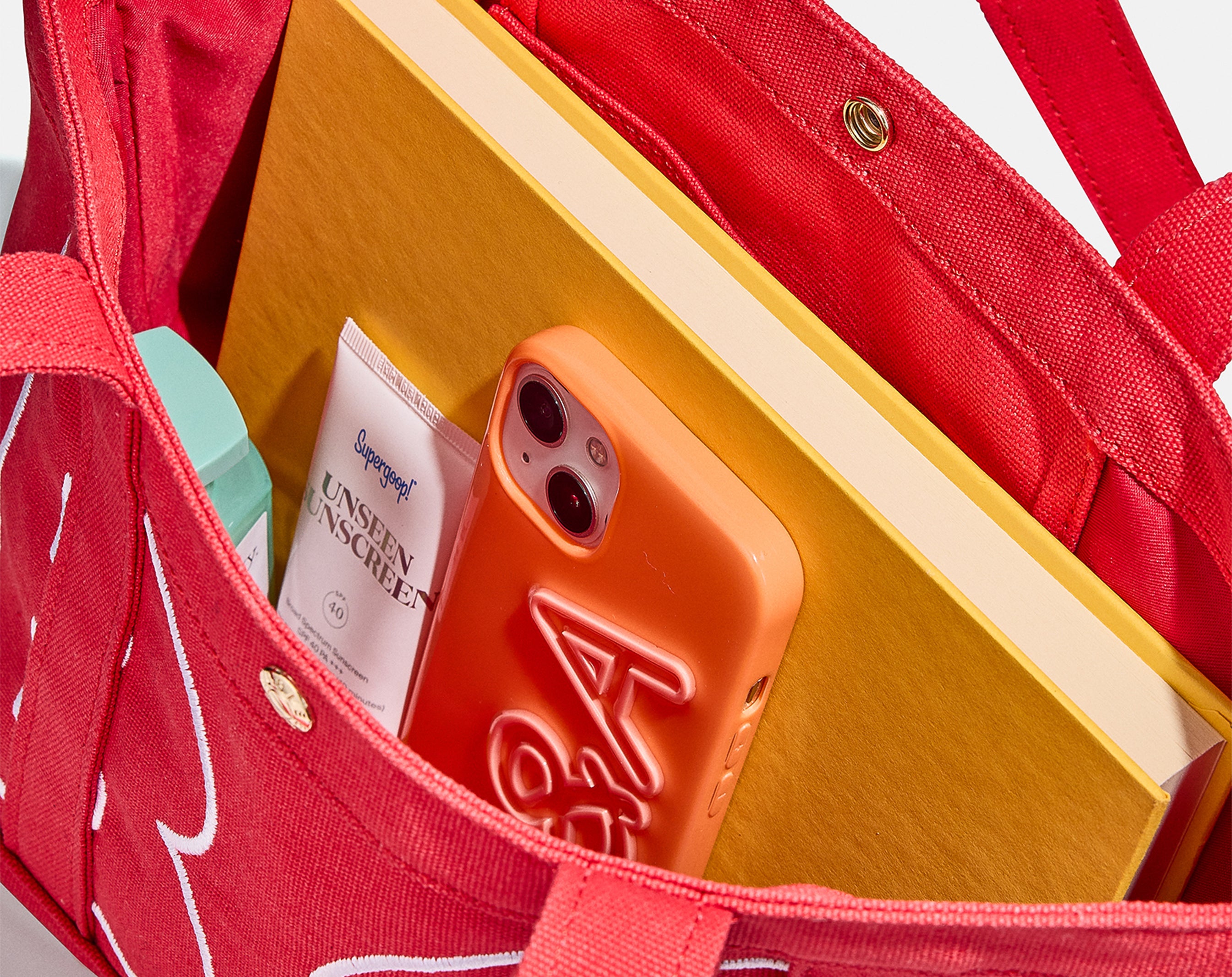 Custom Alpha Tote - Cherry Red-Blues Comming