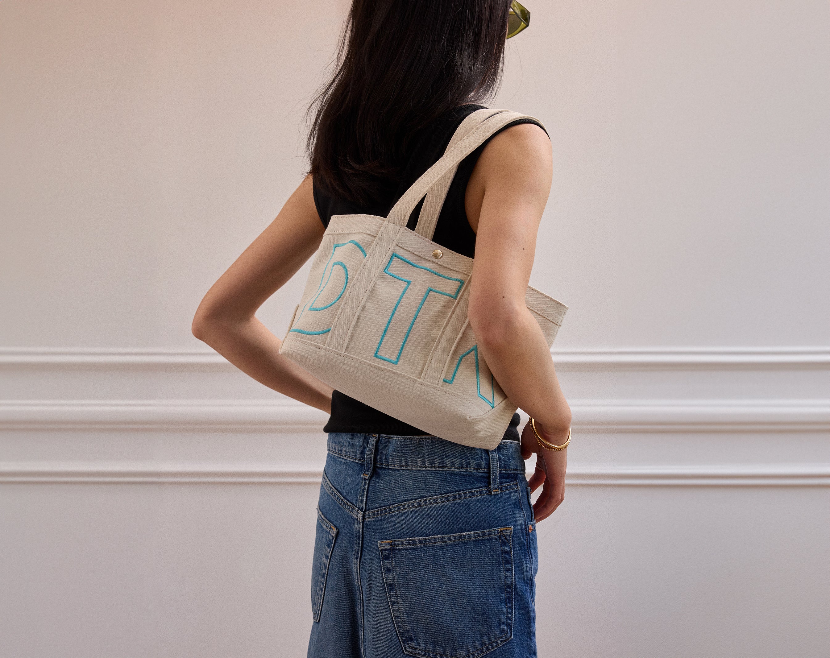 Custom Alpha Tote - Butter Yellow-Blues Comming