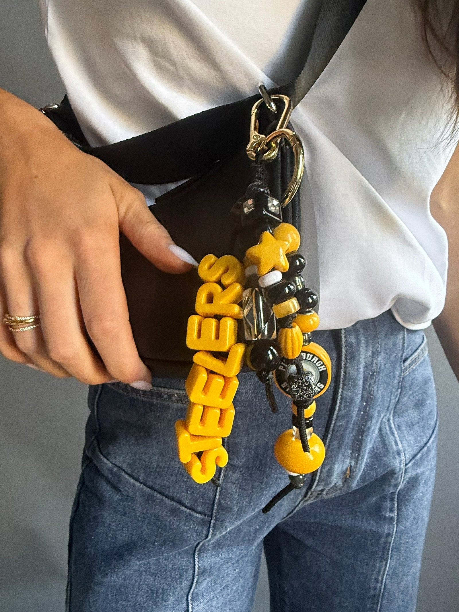 NFL Beaded Bag Charm - Pittsburgh Steelers-Blues Comming