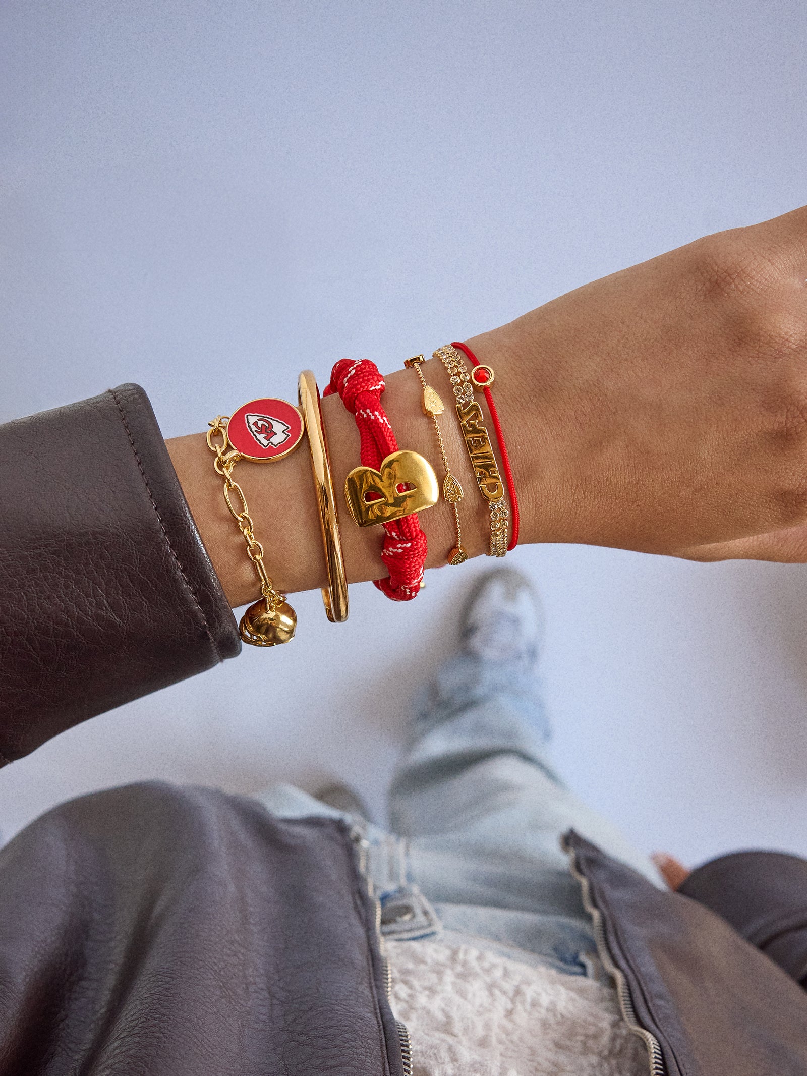 NFL Charm Bracelet - Kansas City Chiefs-Blues Comming