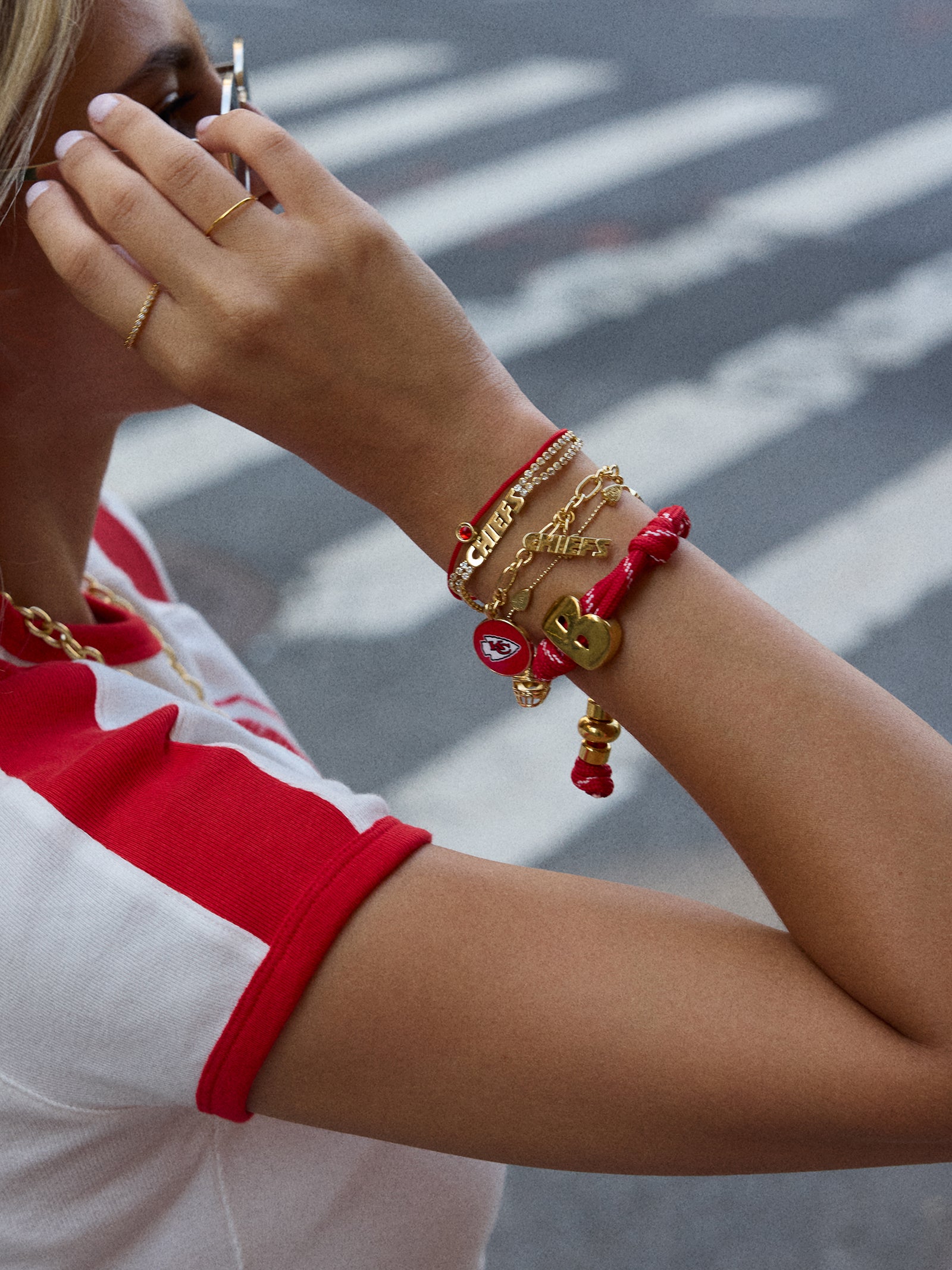 NFL Charm Bracelet - Kansas City Chiefs-Blues Comming