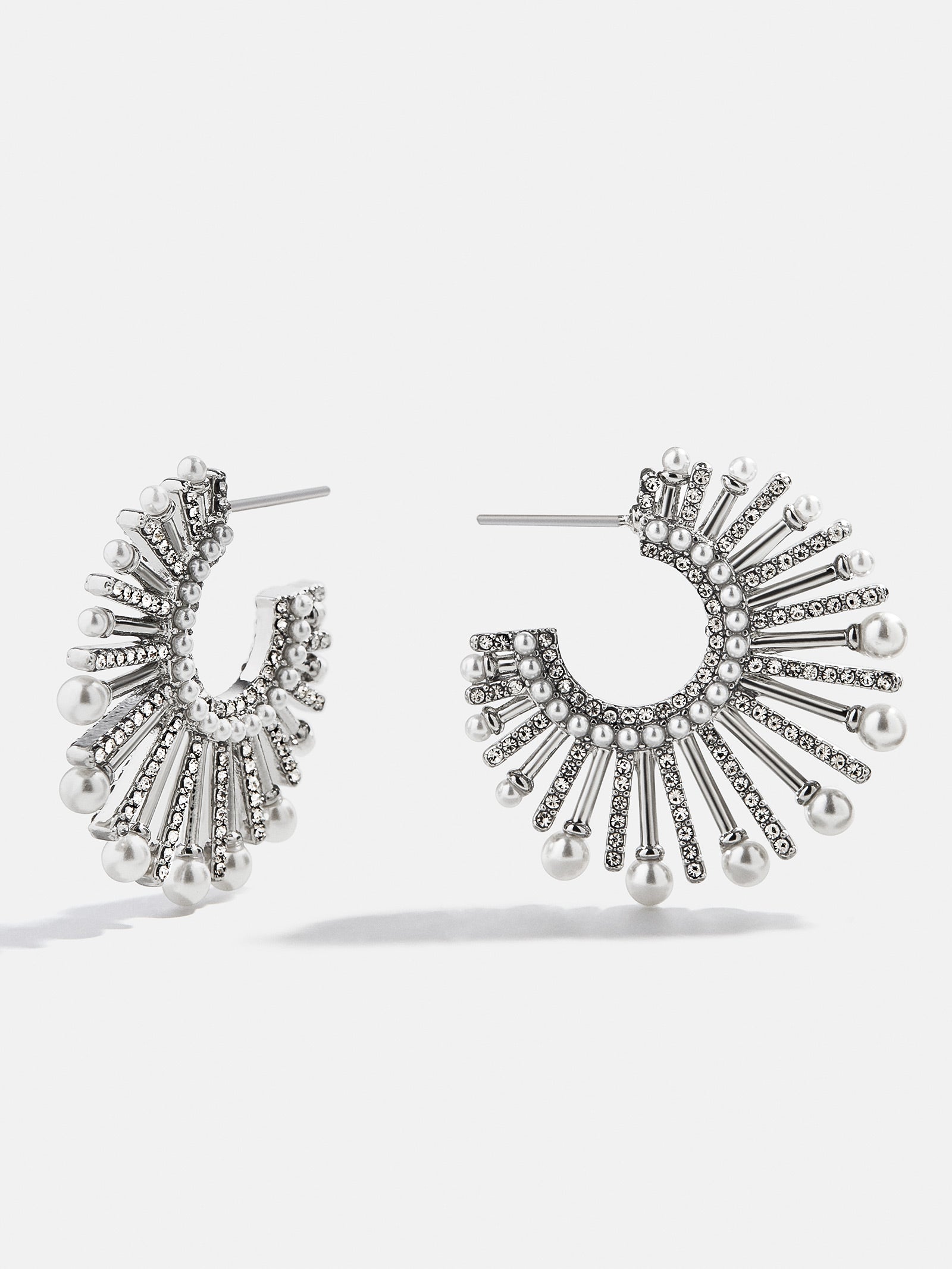 Jordan Sunburst Hoop Earrings - Silver/Pavé-Blues Comming