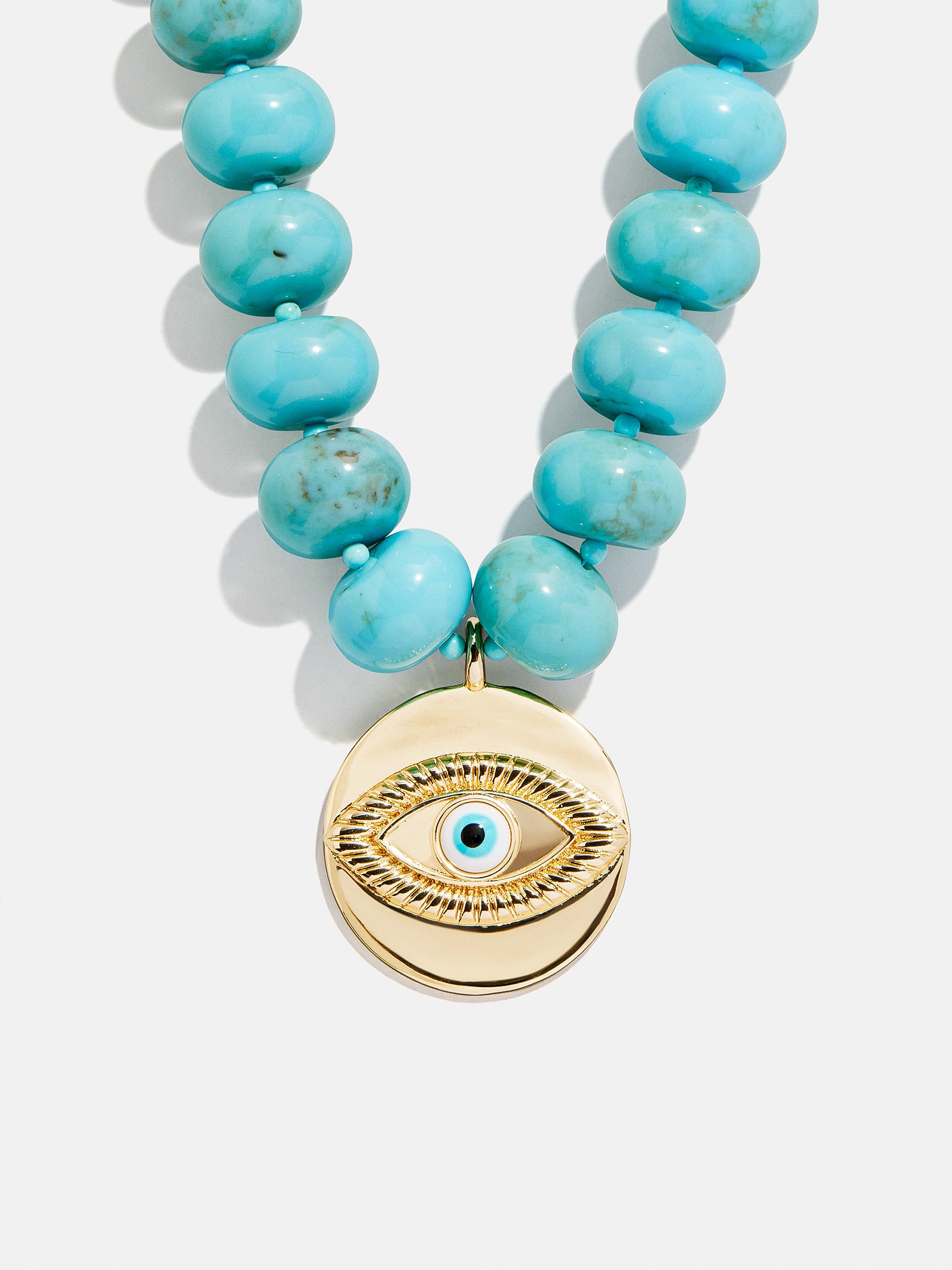 Joan Semi-Precious Evil Eye Necklace - Gold/Turquoise-Blues Comming