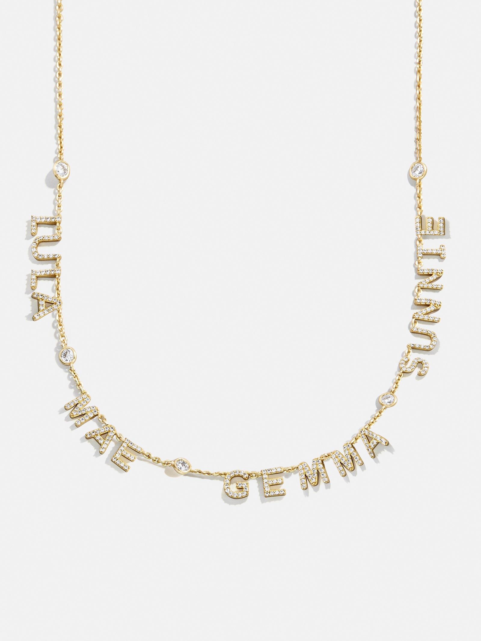 14K Gold Custom Multi Name Necklace - 4 Names-Blues Comming