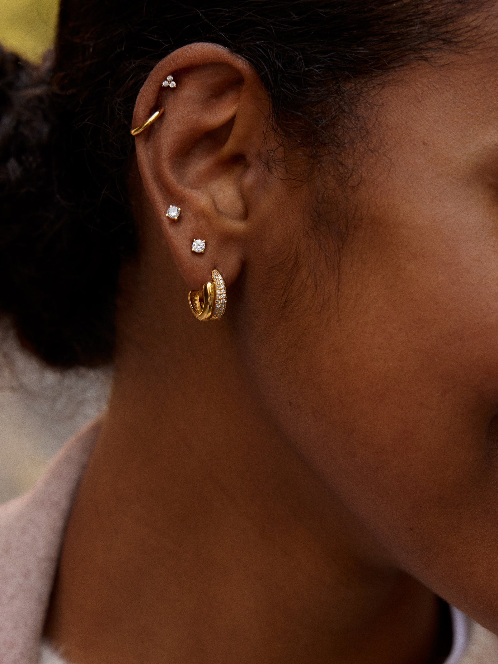 Debra 18K Gold Earrings - 3MM Debra Earring-Blues Comming