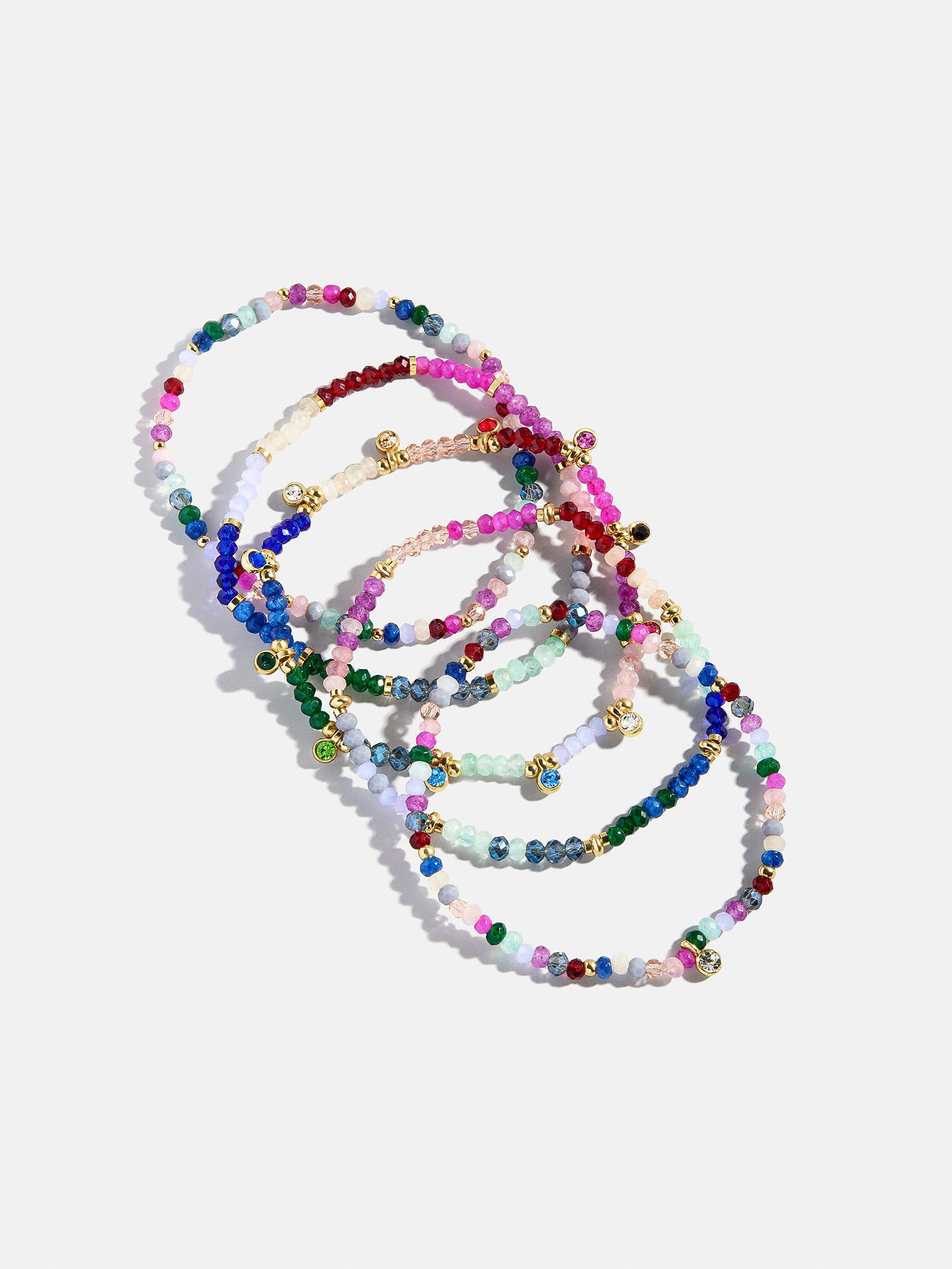 Indya Semi-Precious Layered Bracelet Set - Dark Multi-Blues Comming