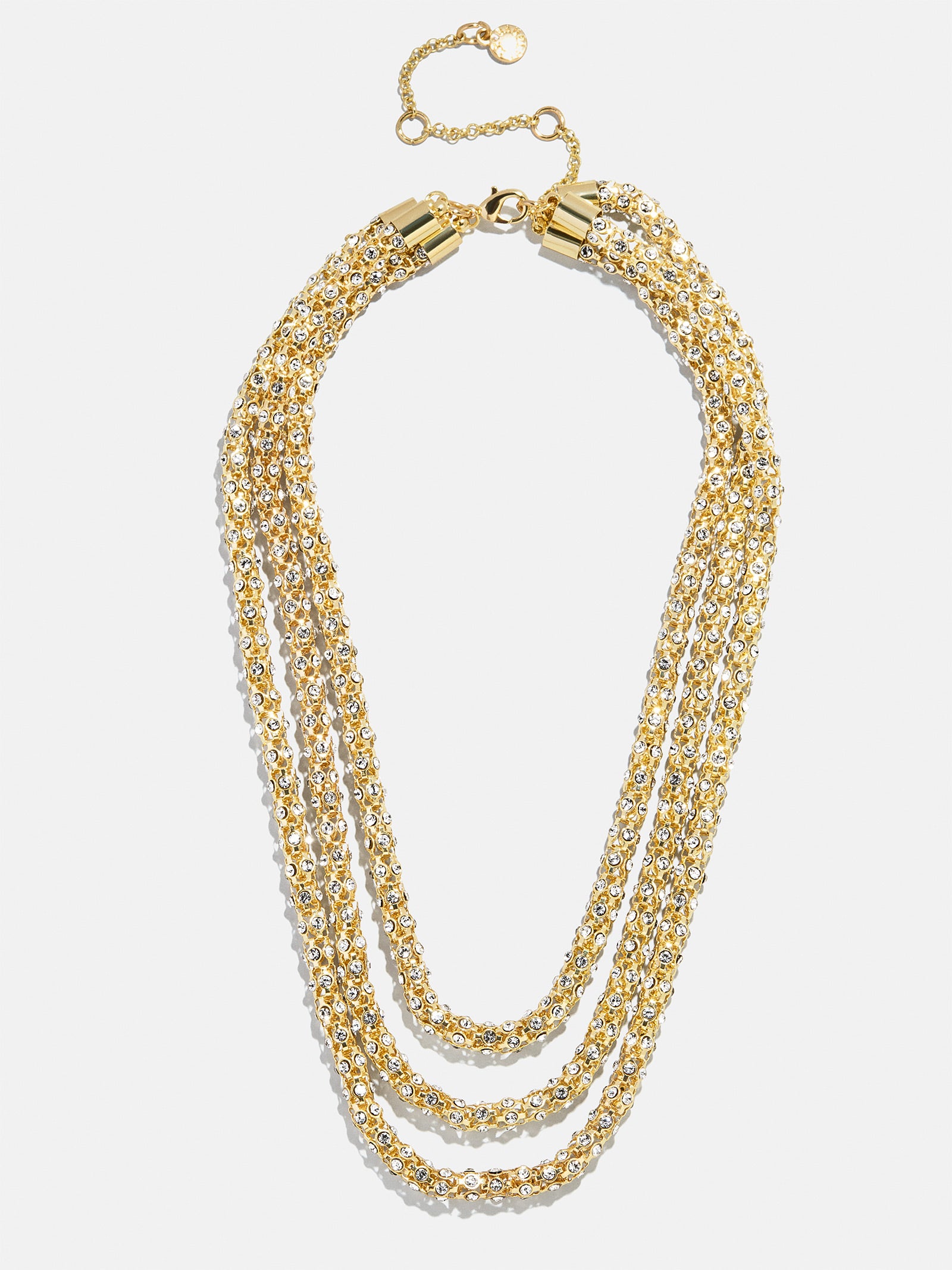 Crystal Layered Necklace - Gold/Pavé-Blues Comming