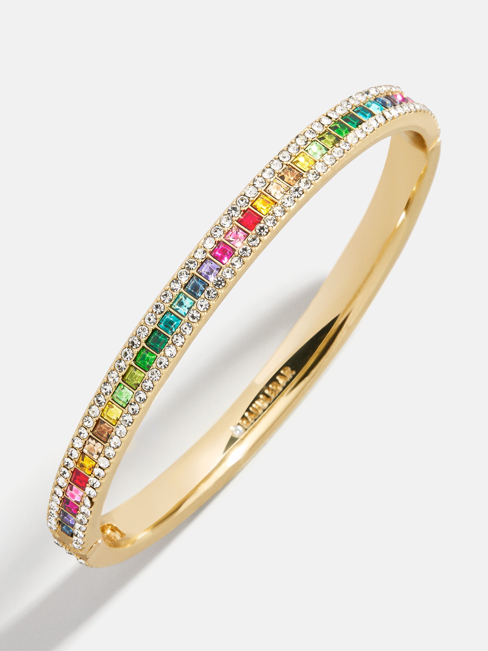 Helena Crystal Hinge Bangle - Gold/Multi-Blues Comming