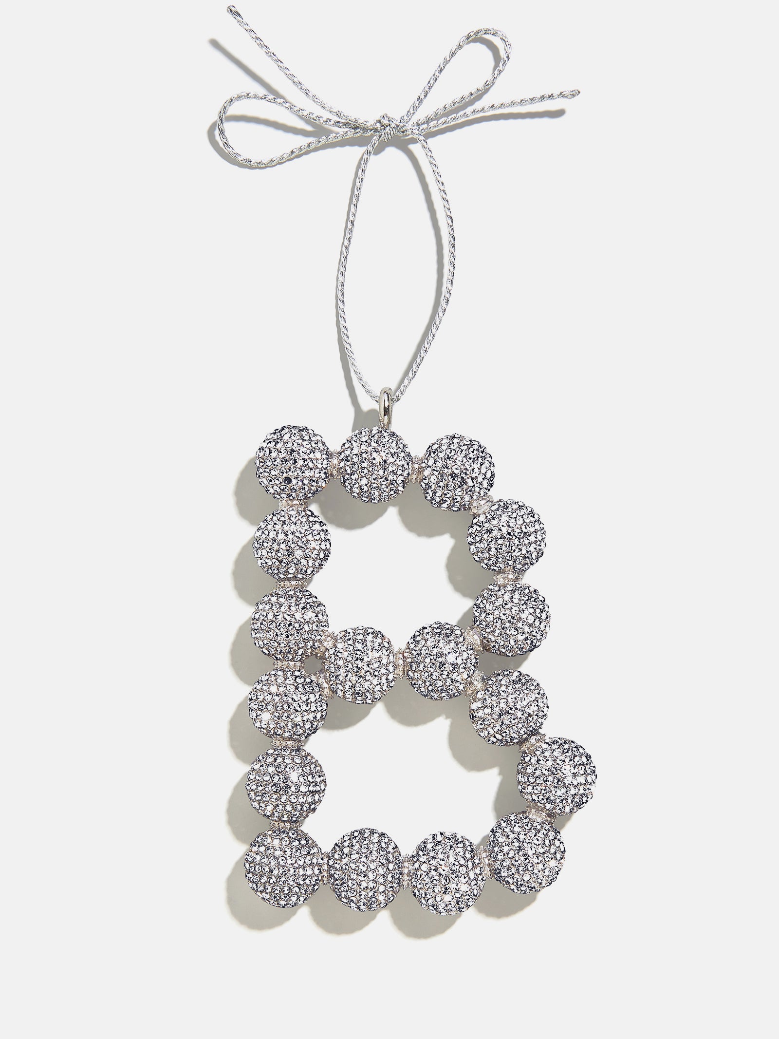Merry Monogram Ornament - Silver/Pavé-Blues Comming