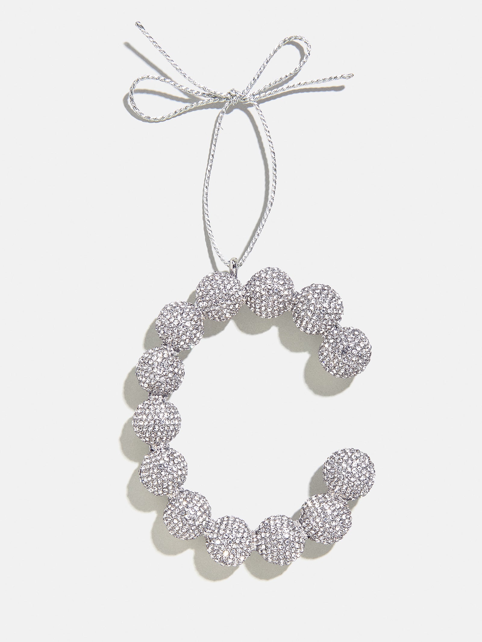 Merry Monogram Ornament - Silver/Pavé-Blues Comming