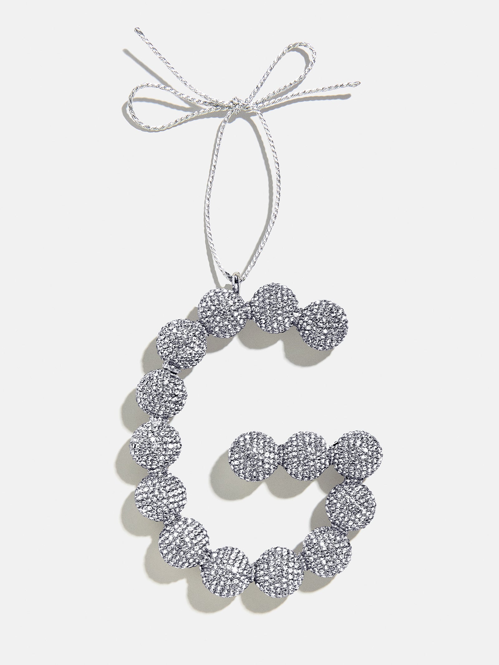 Merry Monogram Ornament - Silver/Pavé-Blues Comming