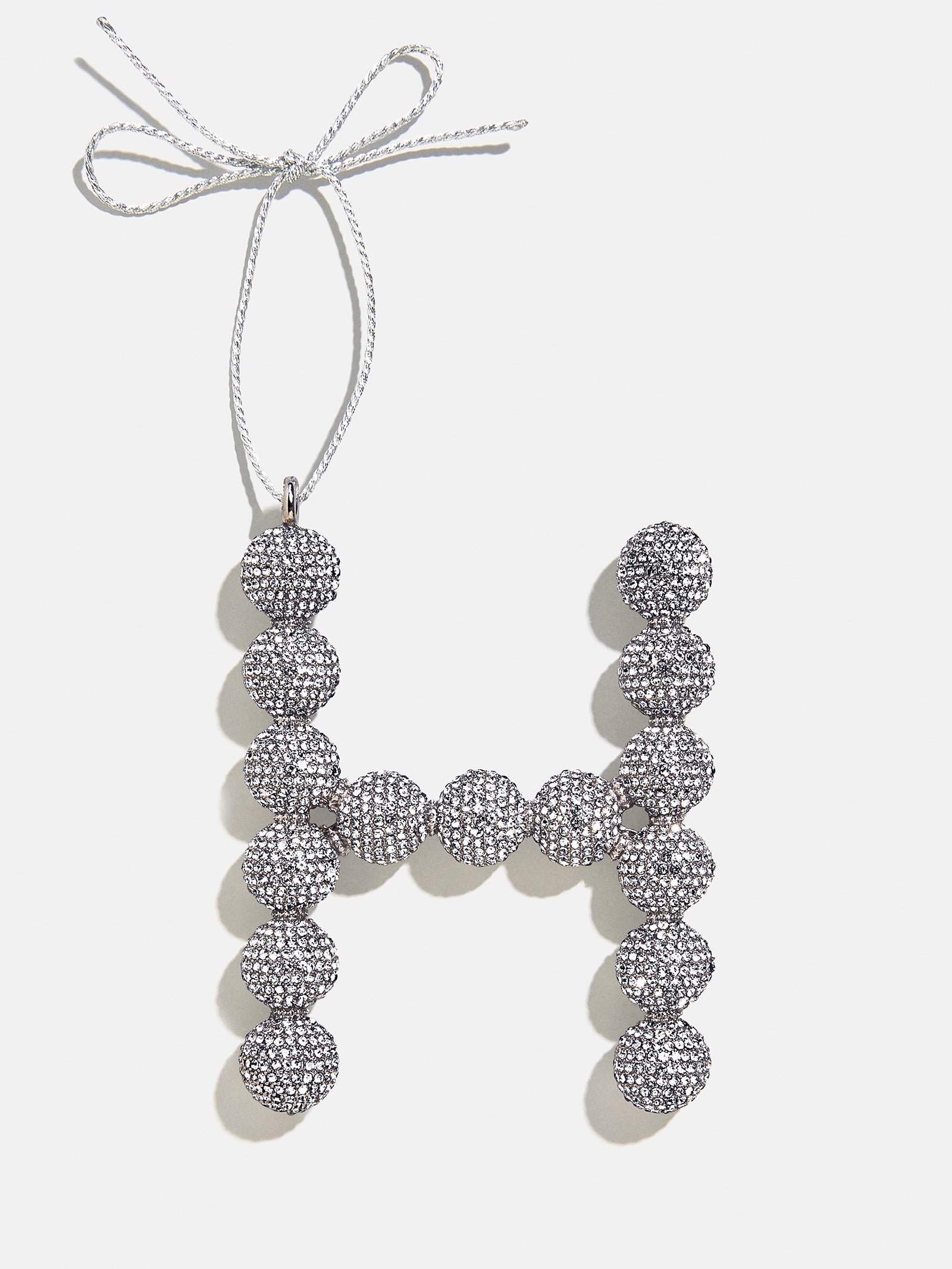 Merry Monogram Ornament - Silver/Pavé-Blues Comming