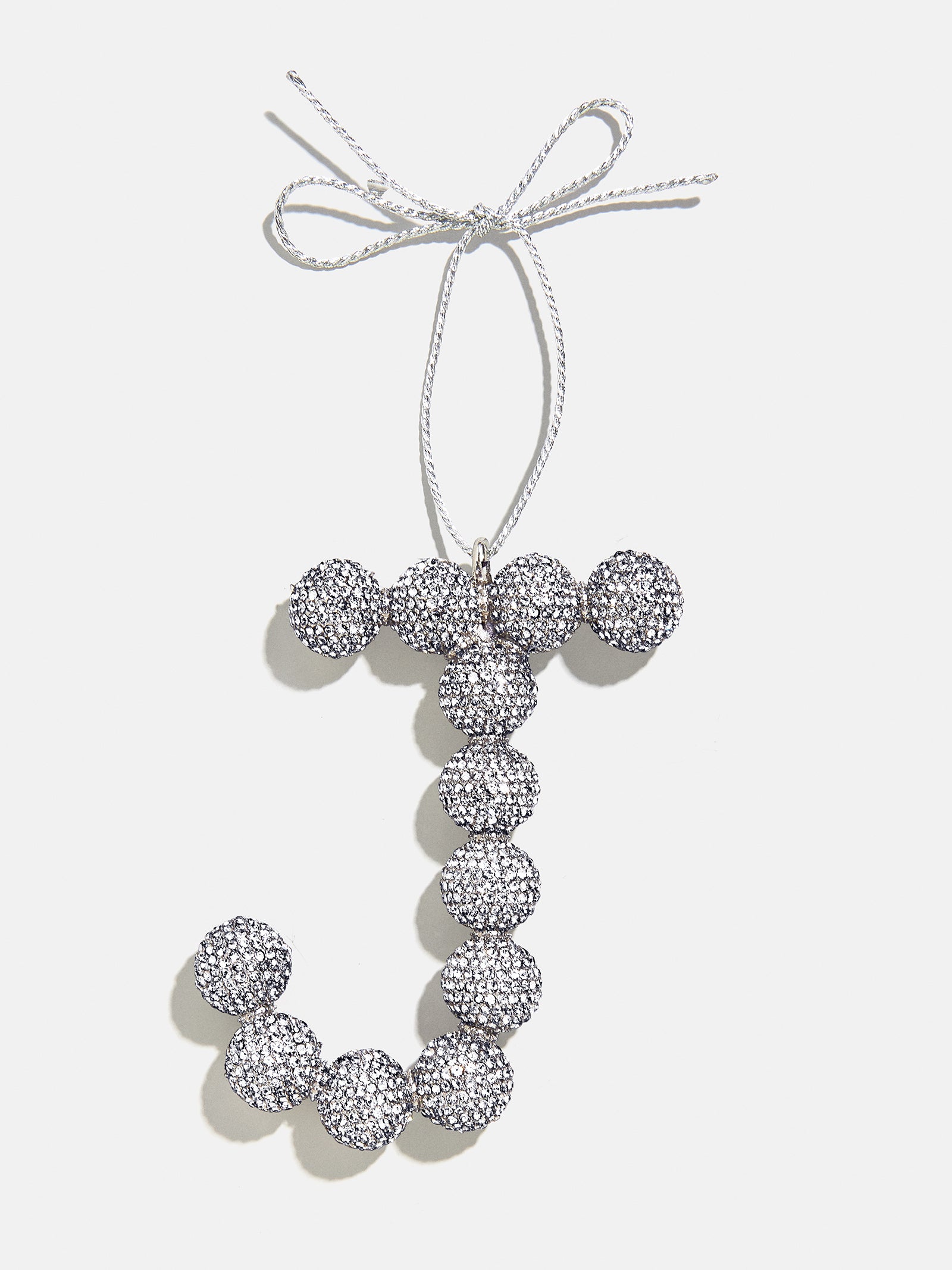 Merry Monogram Ornament - Silver/Pavé-Blues Comming