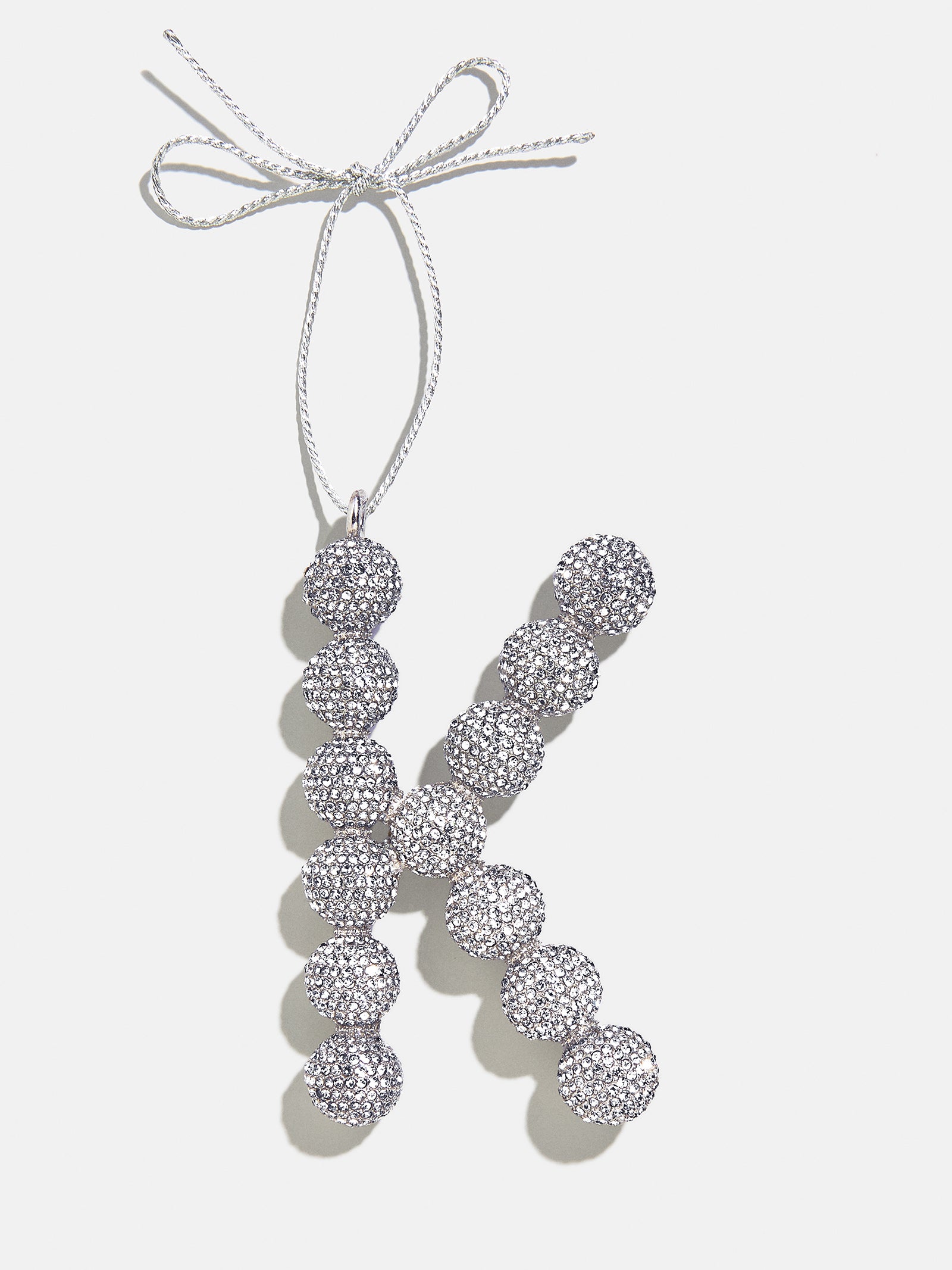 Merry Monogram Ornament - Silver/Pavé-Blues Comming