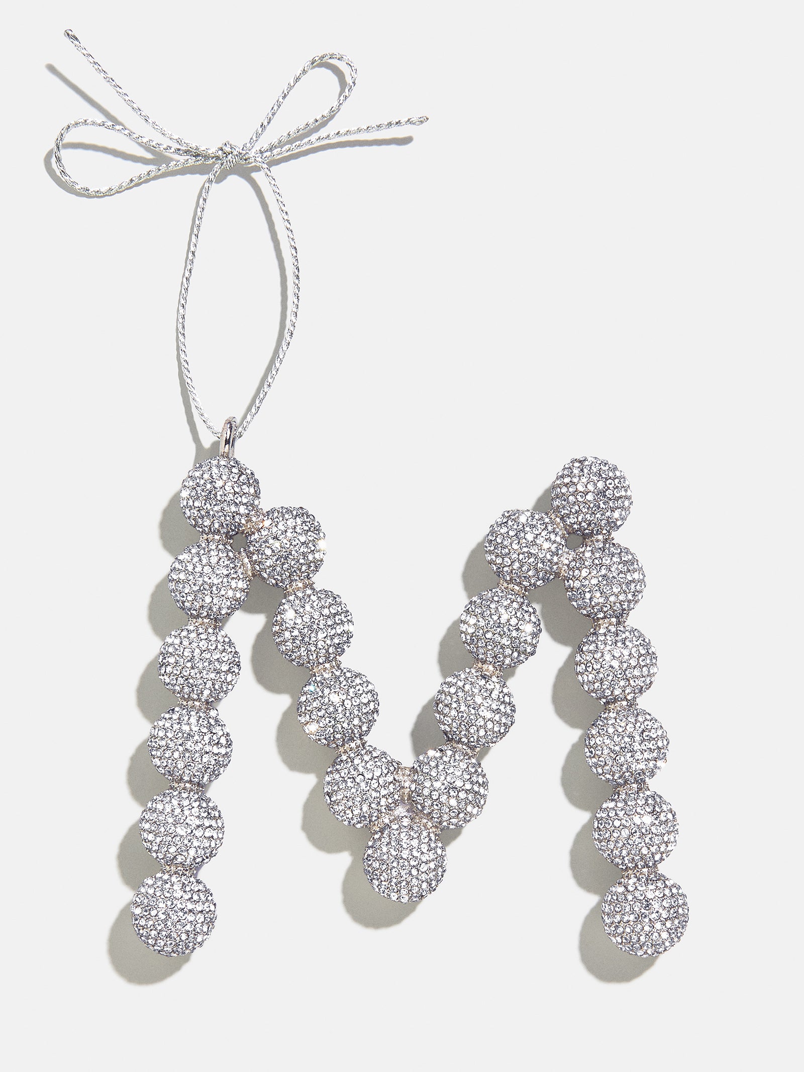 Merry Monogram Ornament - Silver/Pavé-Blues Comming