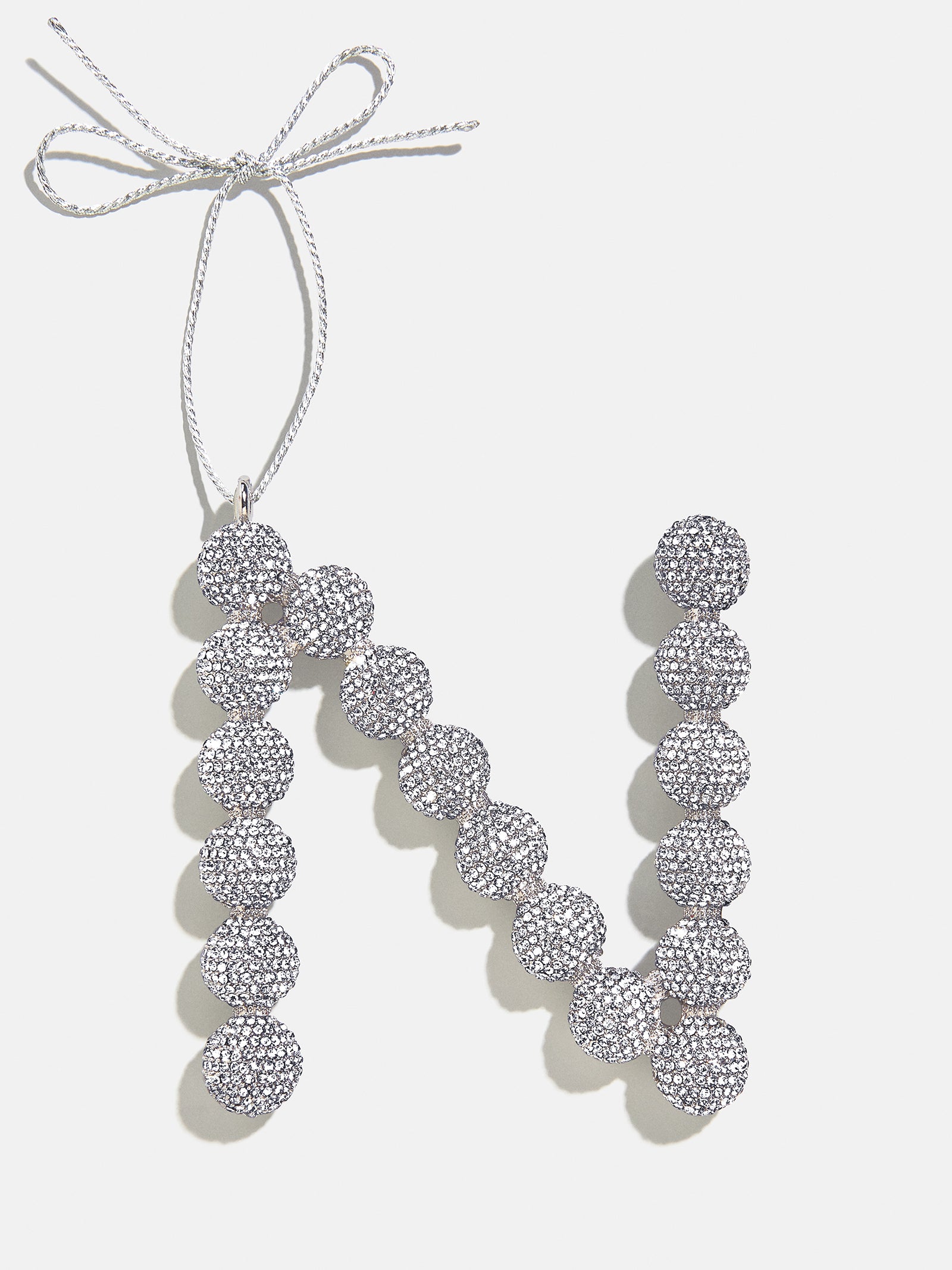 Merry Monogram Ornament - Silver/Pavé-Blues Comming