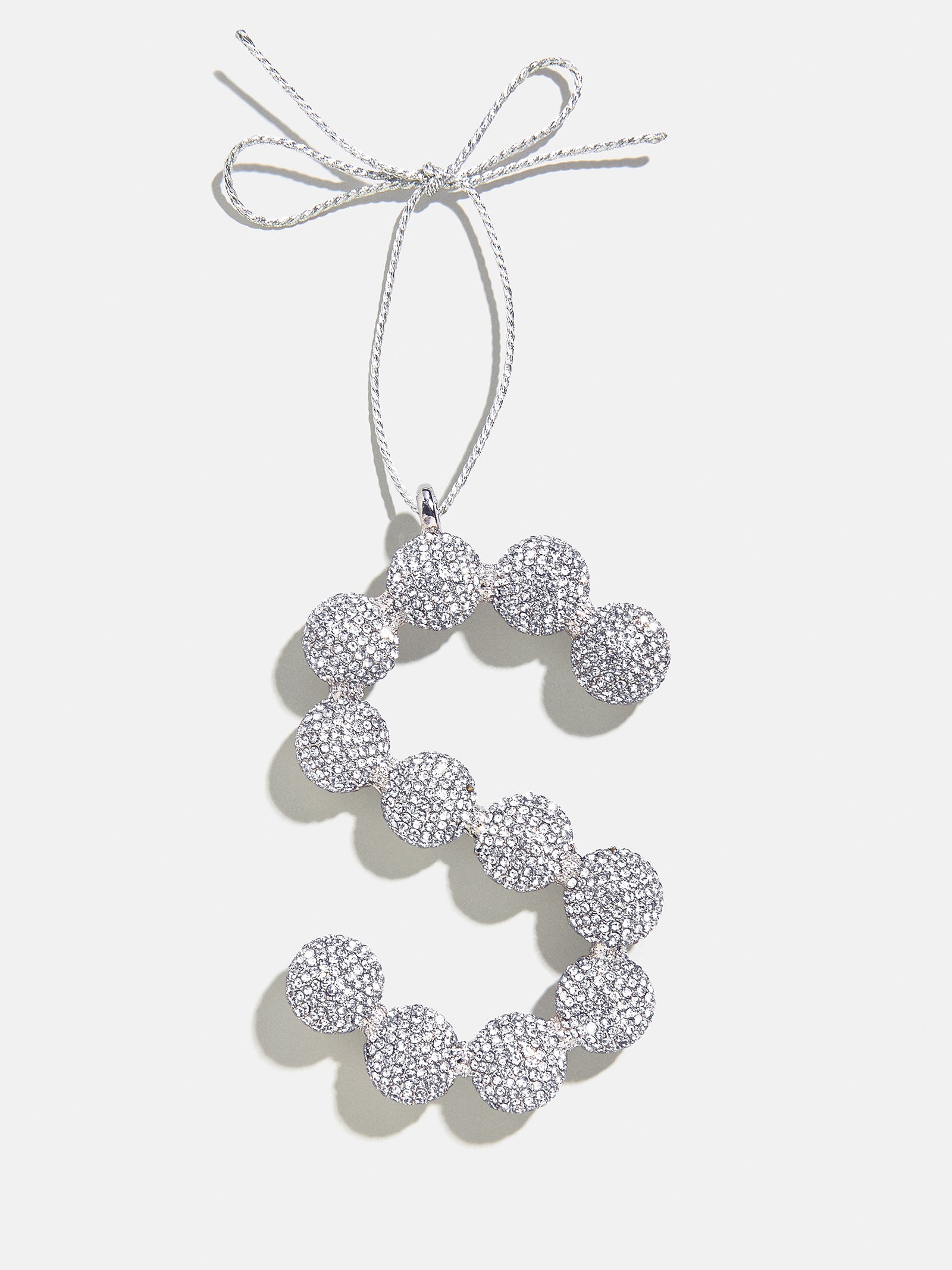 Merry Monogram Ornament - Silver/Pavé-Blues Comming