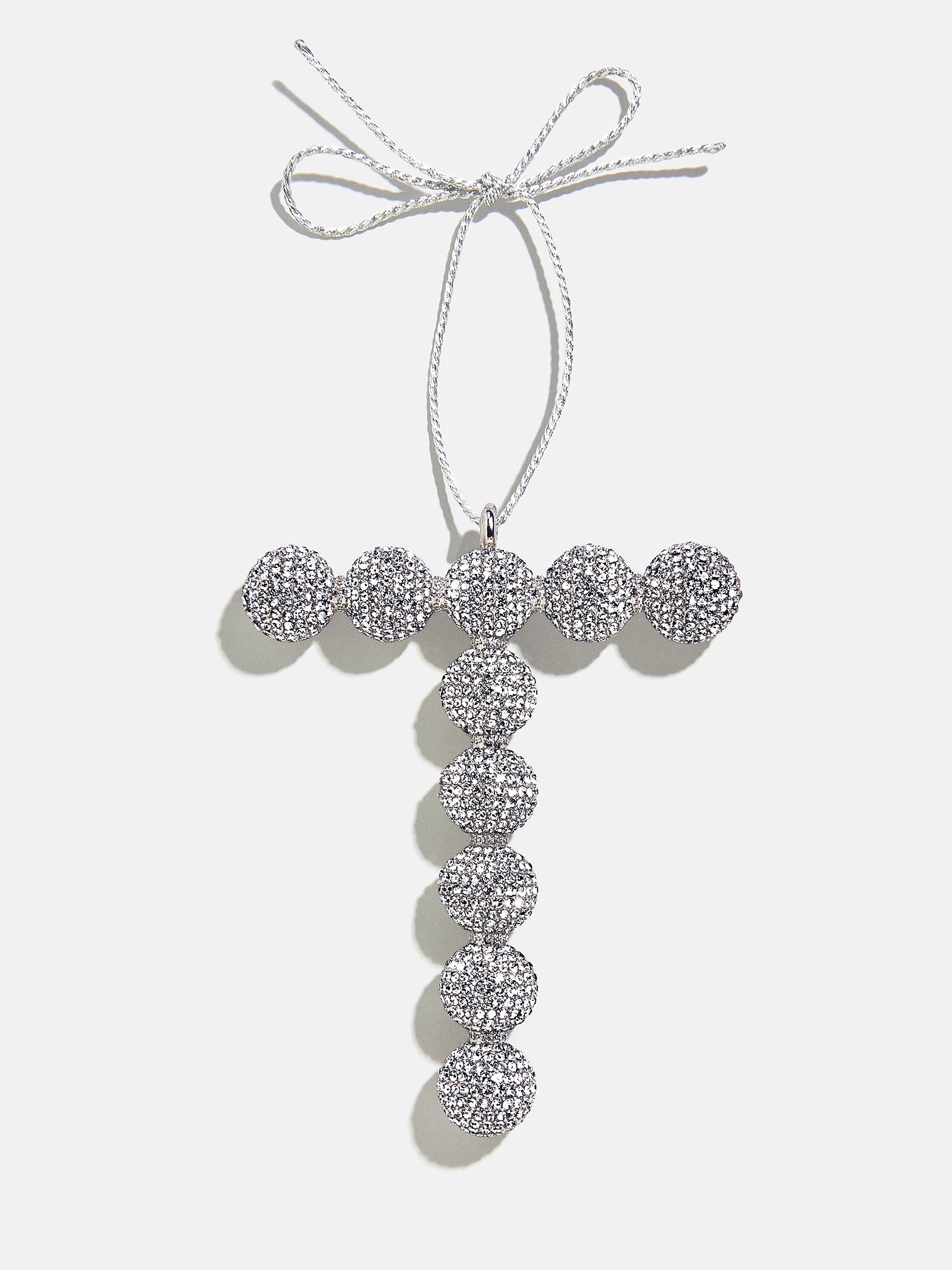 Merry Monogram Ornament - Silver/Pavé-Blues Comming