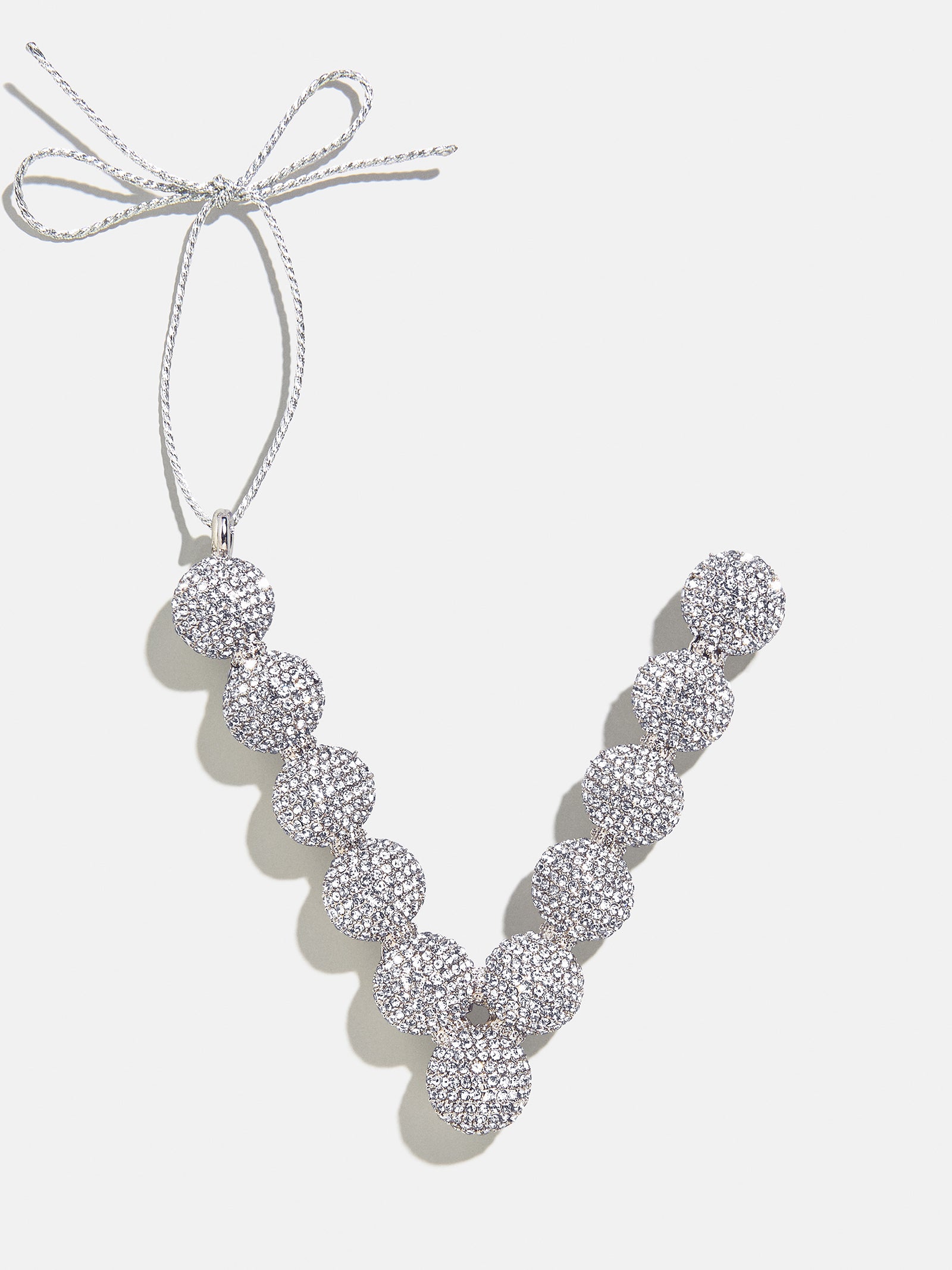 Merry Monogram Ornament - Silver/Pavé-Blues Comming