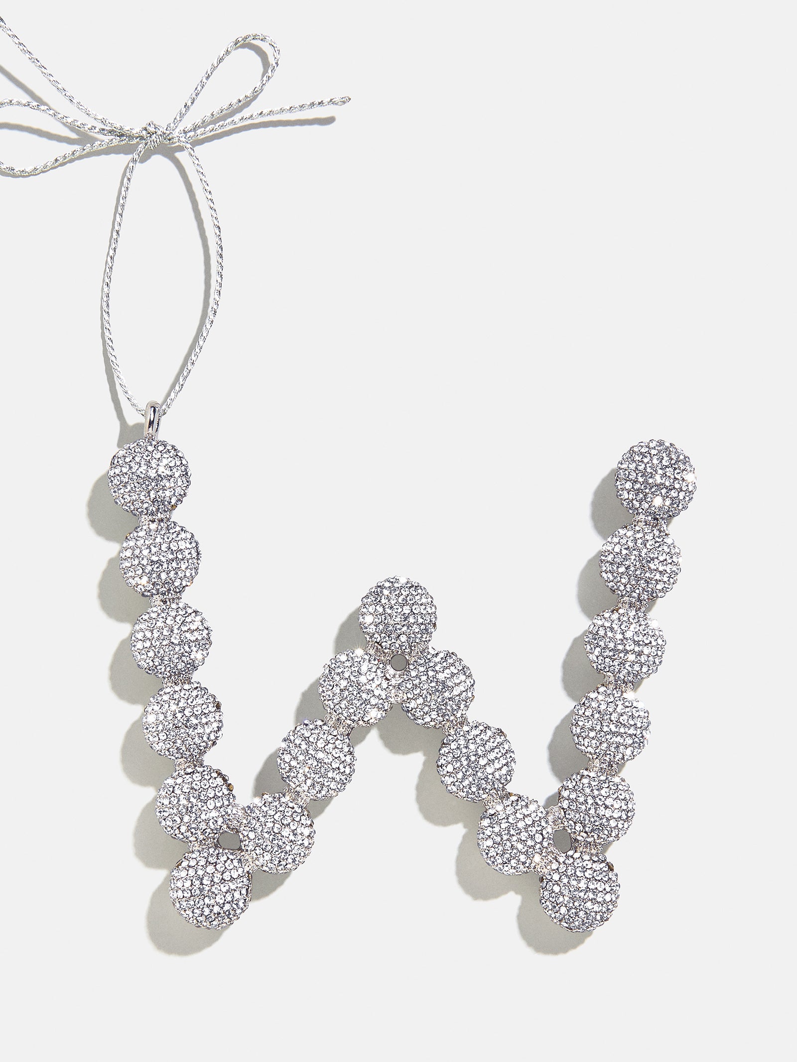 Merry Monogram Ornament - Silver/Pavé-Blues Comming