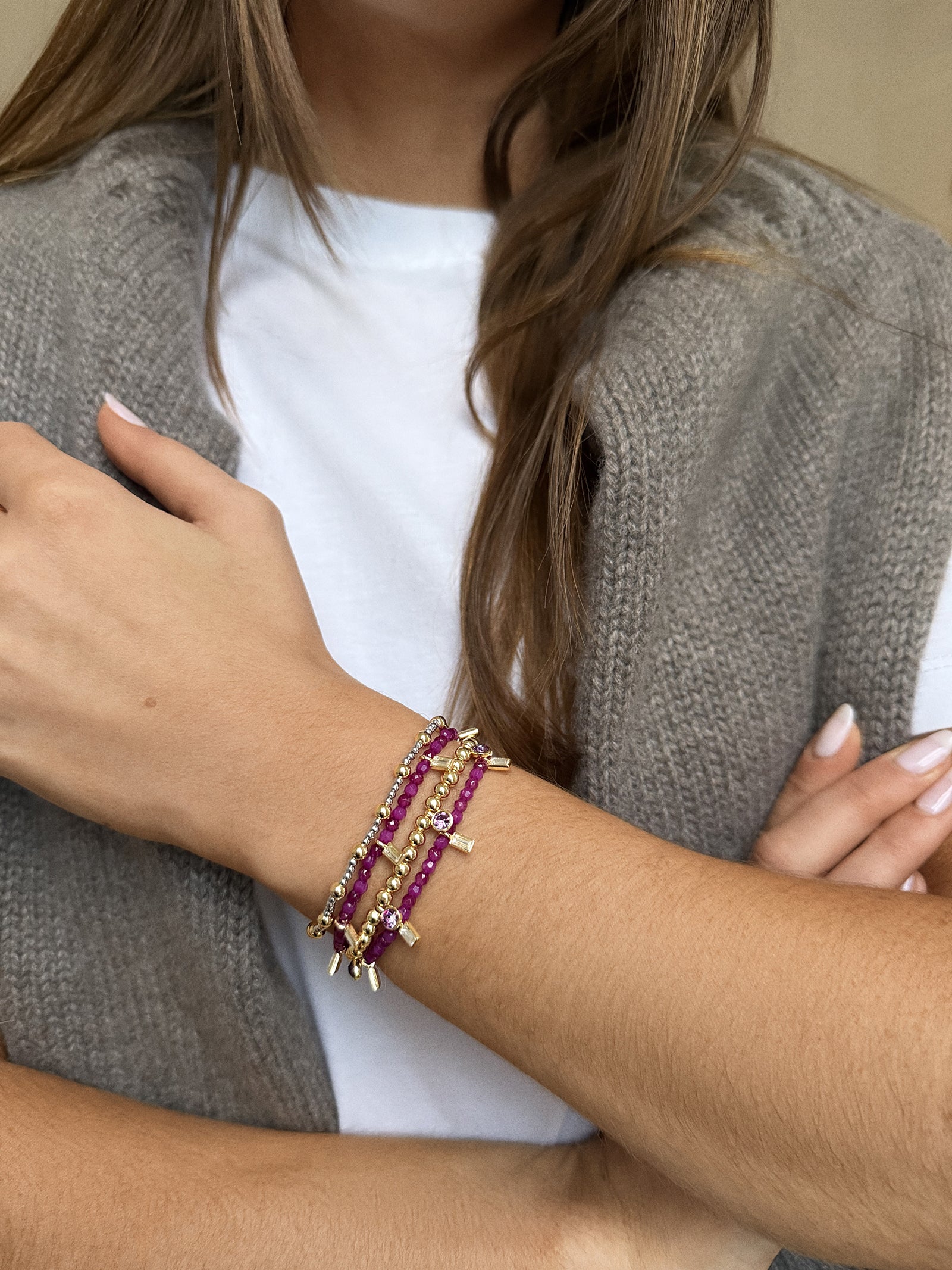 Birthstone Pisa Bracelet - Amethyst-Blues Comming