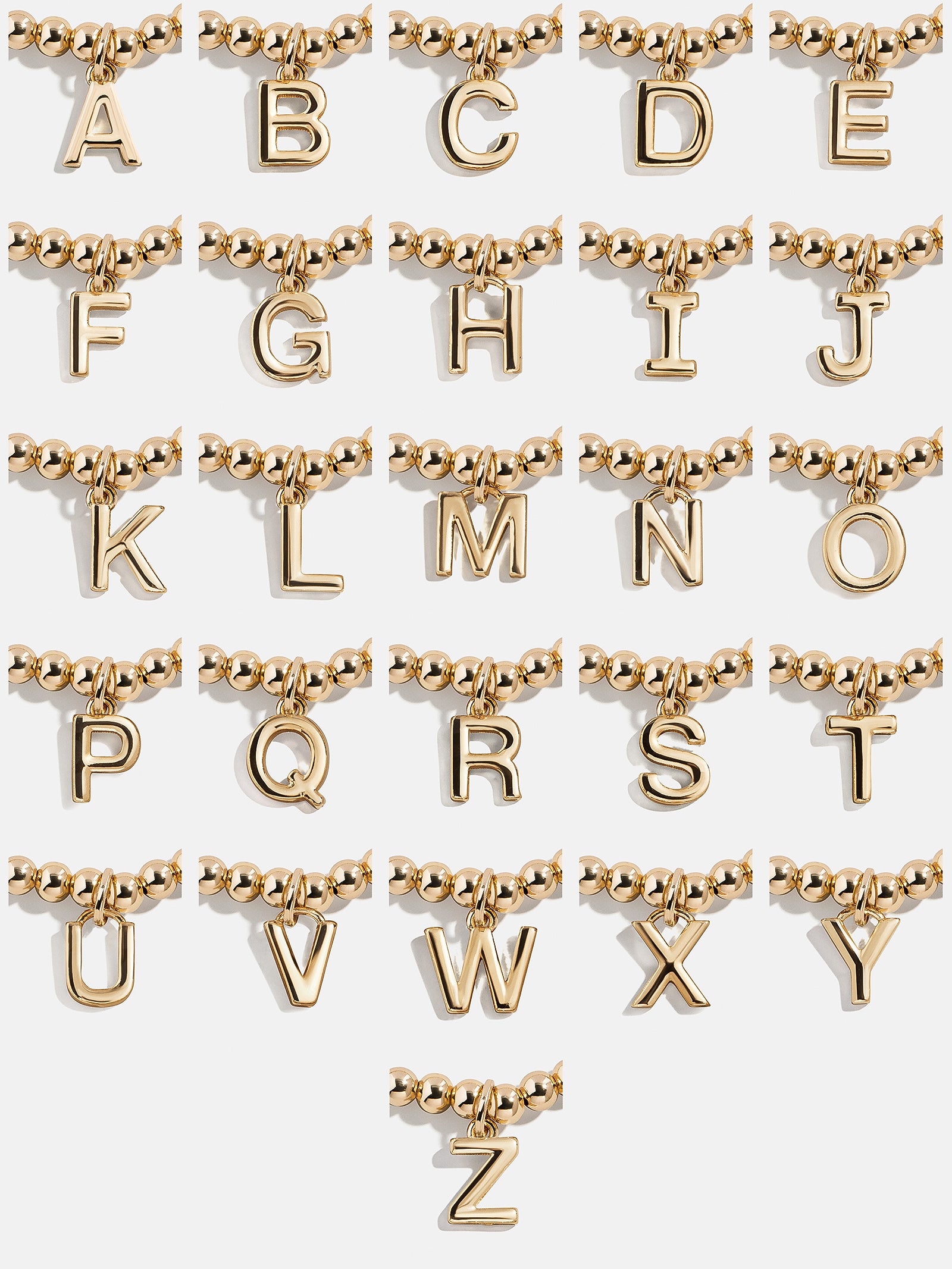 Dangle Charm Initial Pisa Bracelet - Gold-Blues Comming