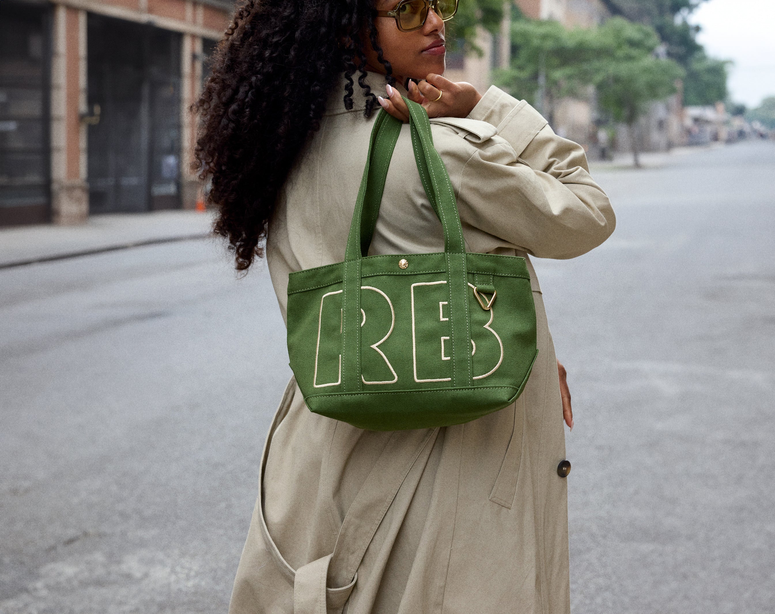 Custom Alpha Tote - Olive Green-Blues Comming