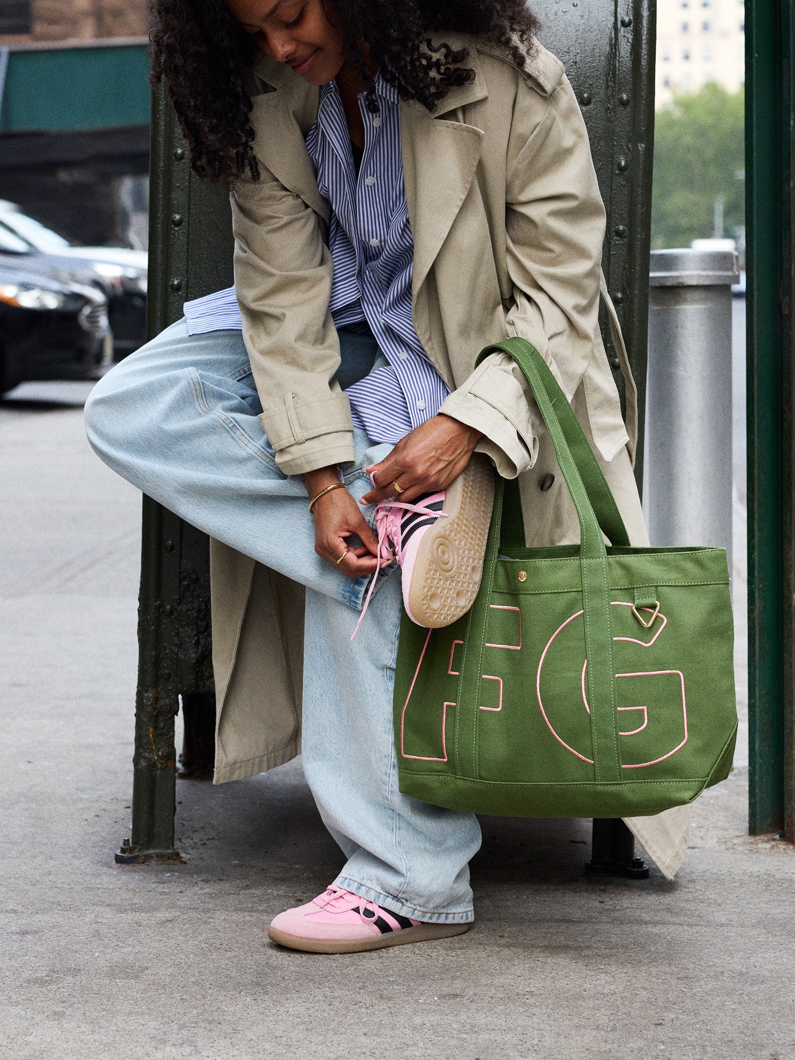 Custom Alpha Tote - Olive Green-Blues Comming