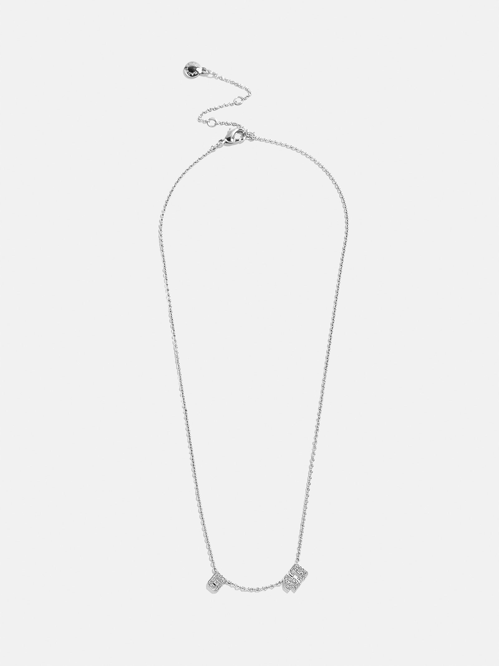 Varsity Number Custom Necklace - Two Silver Stations-Blues Comming