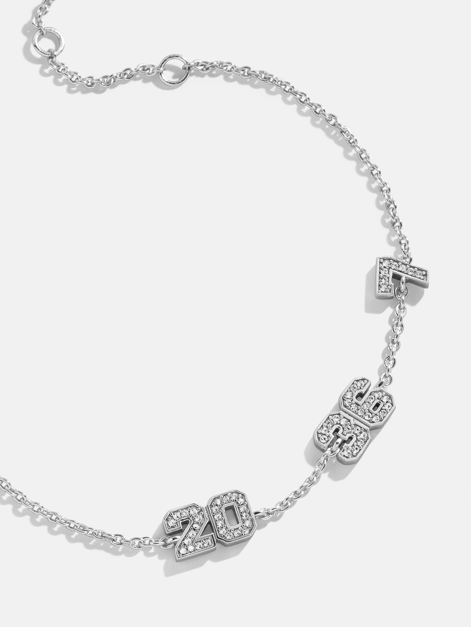 Varsity Number Custom Bracelet - Three Silver Stations-Blues Comming