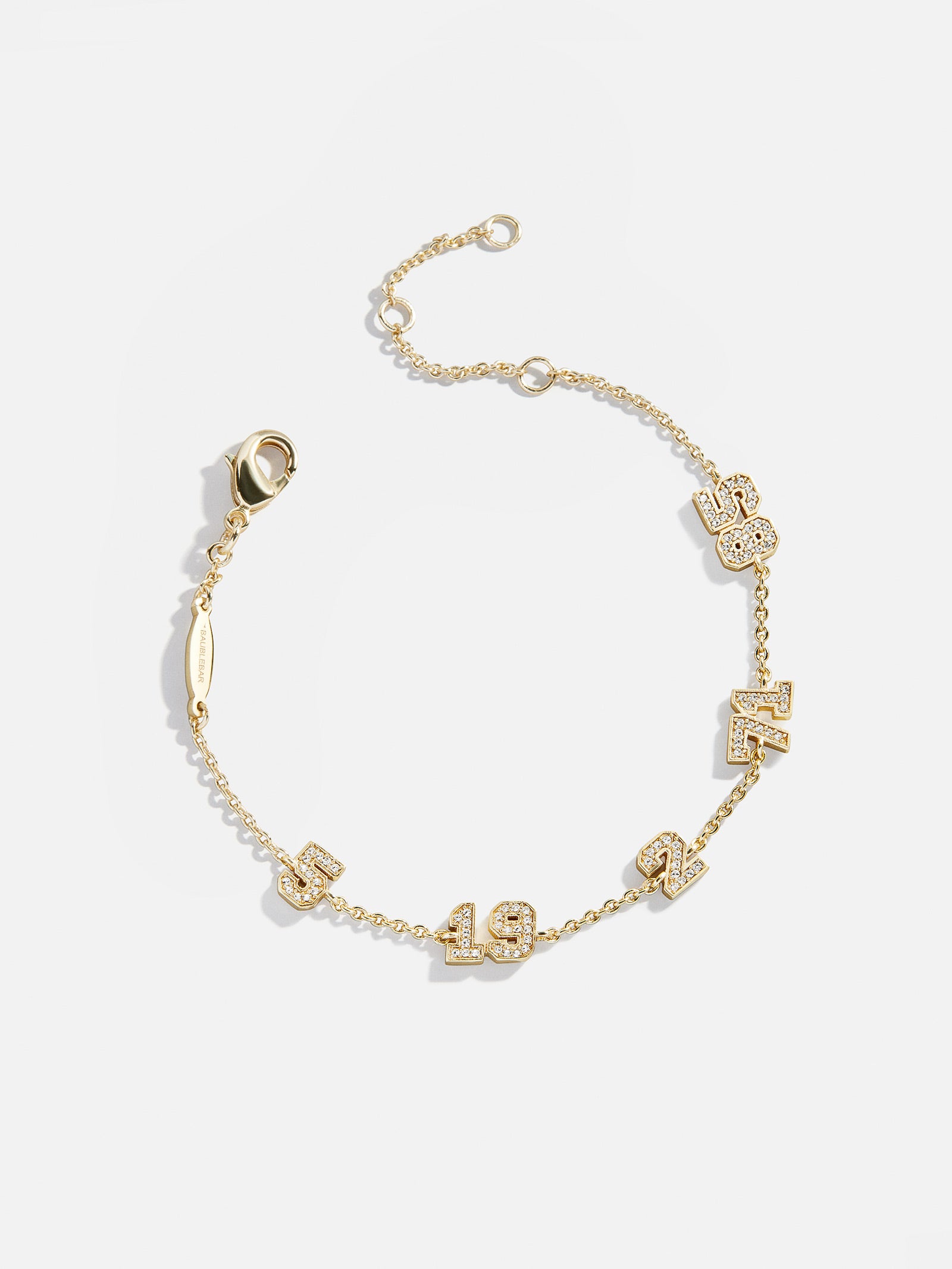 Varsity Number Custom Bracelet - Five Gold Stations-Blues Comming