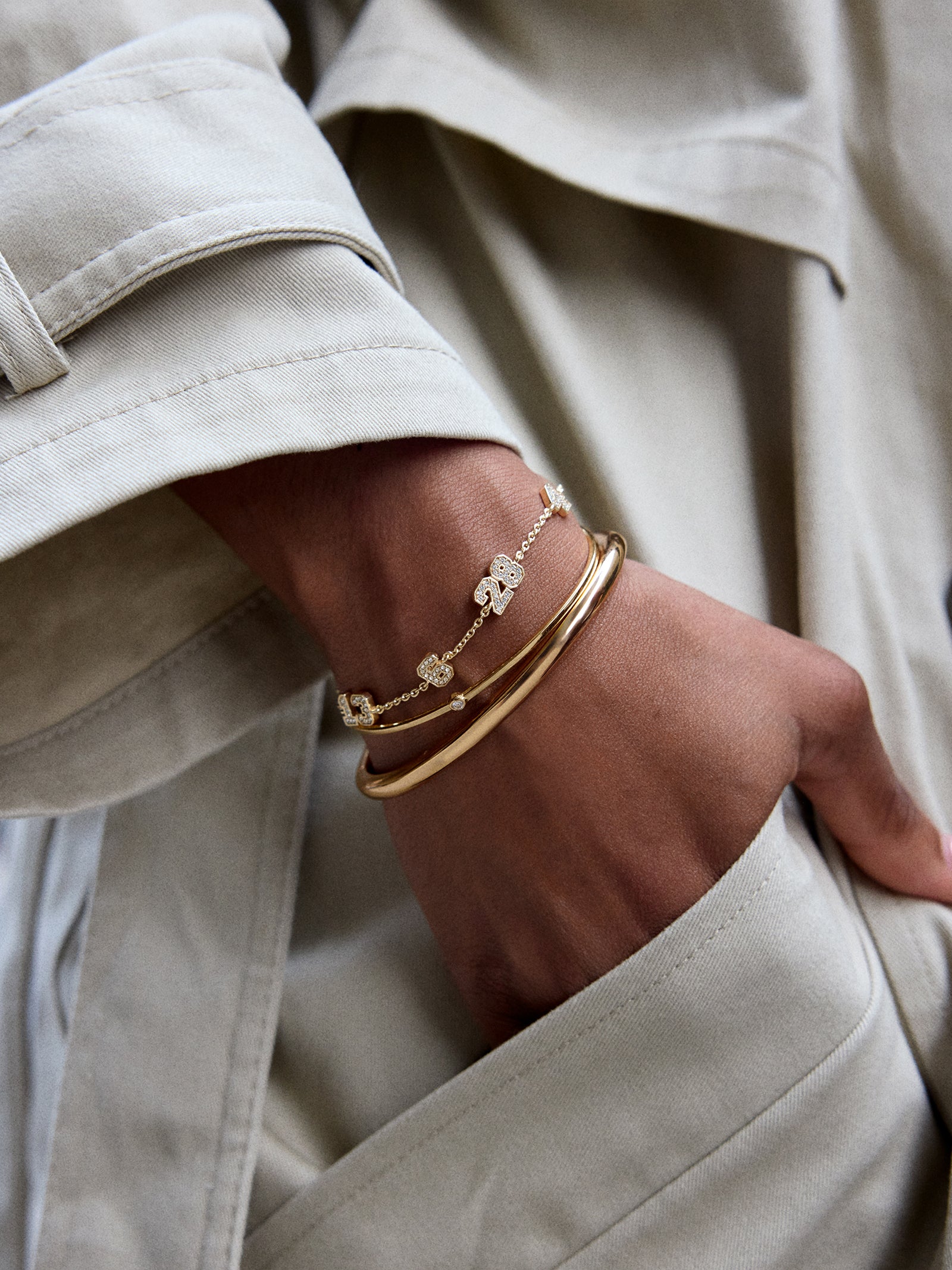 Varsity Number Custom Bracelet - One Gold Station-Blues Comming