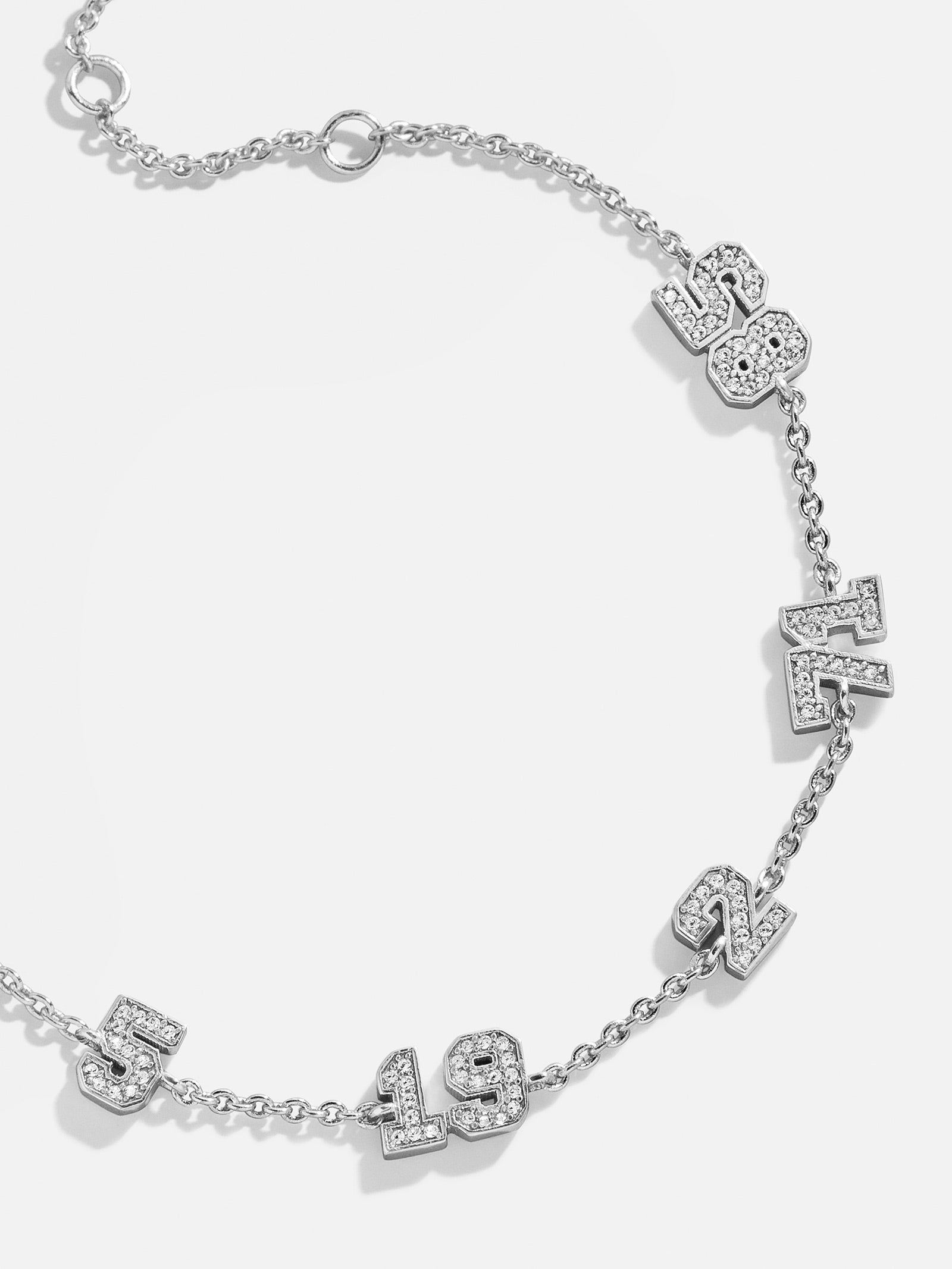 Varsity Number Custom Bracelet - Five Silver Stations-Blues Comming