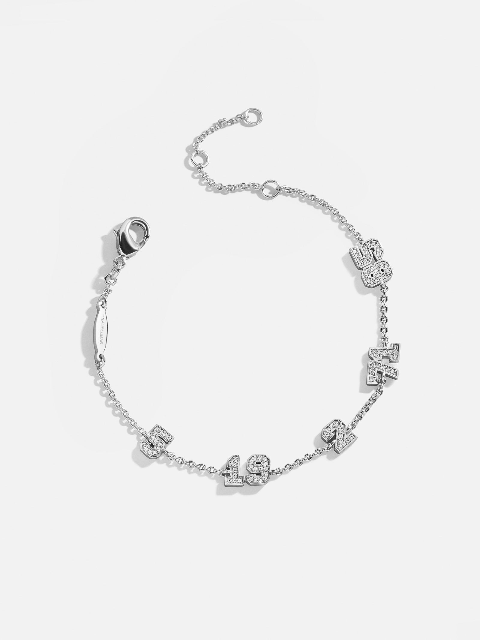 Varsity Number Custom Bracelet - Five Silver Stations-Blues Comming