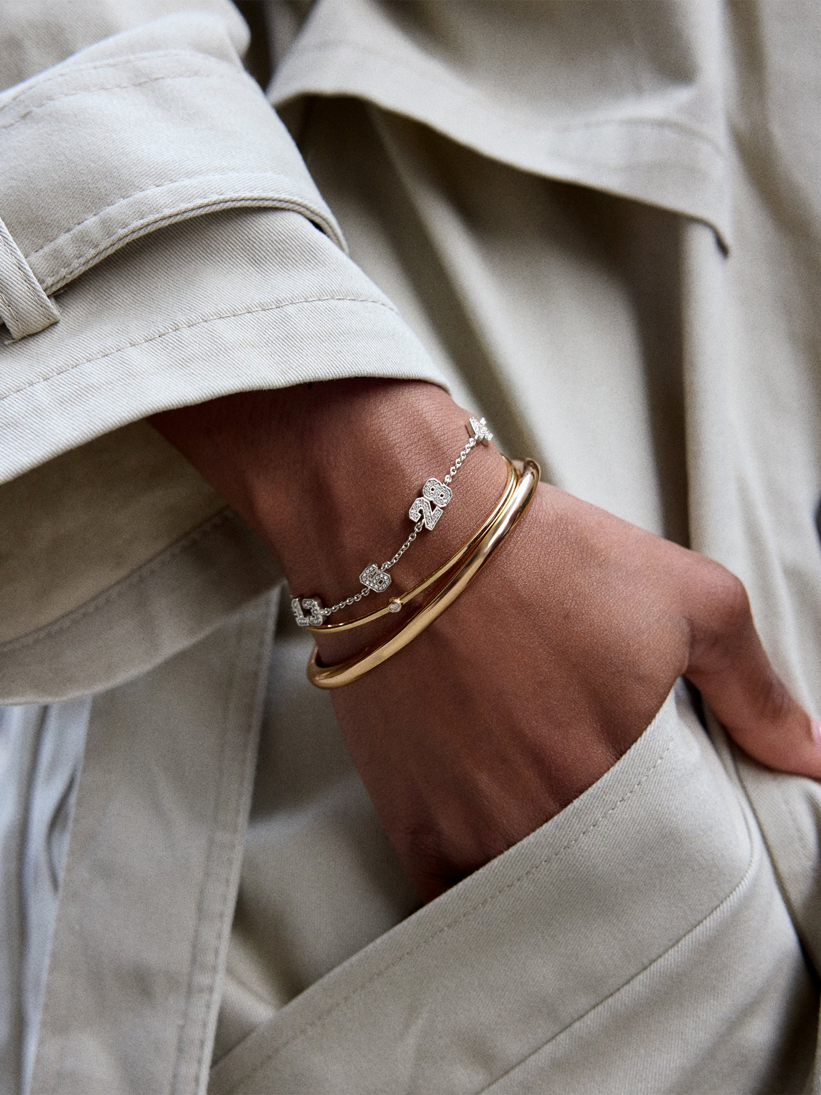 Varsity Number Custom Bracelet - Five Silver Stations-Blues Comming