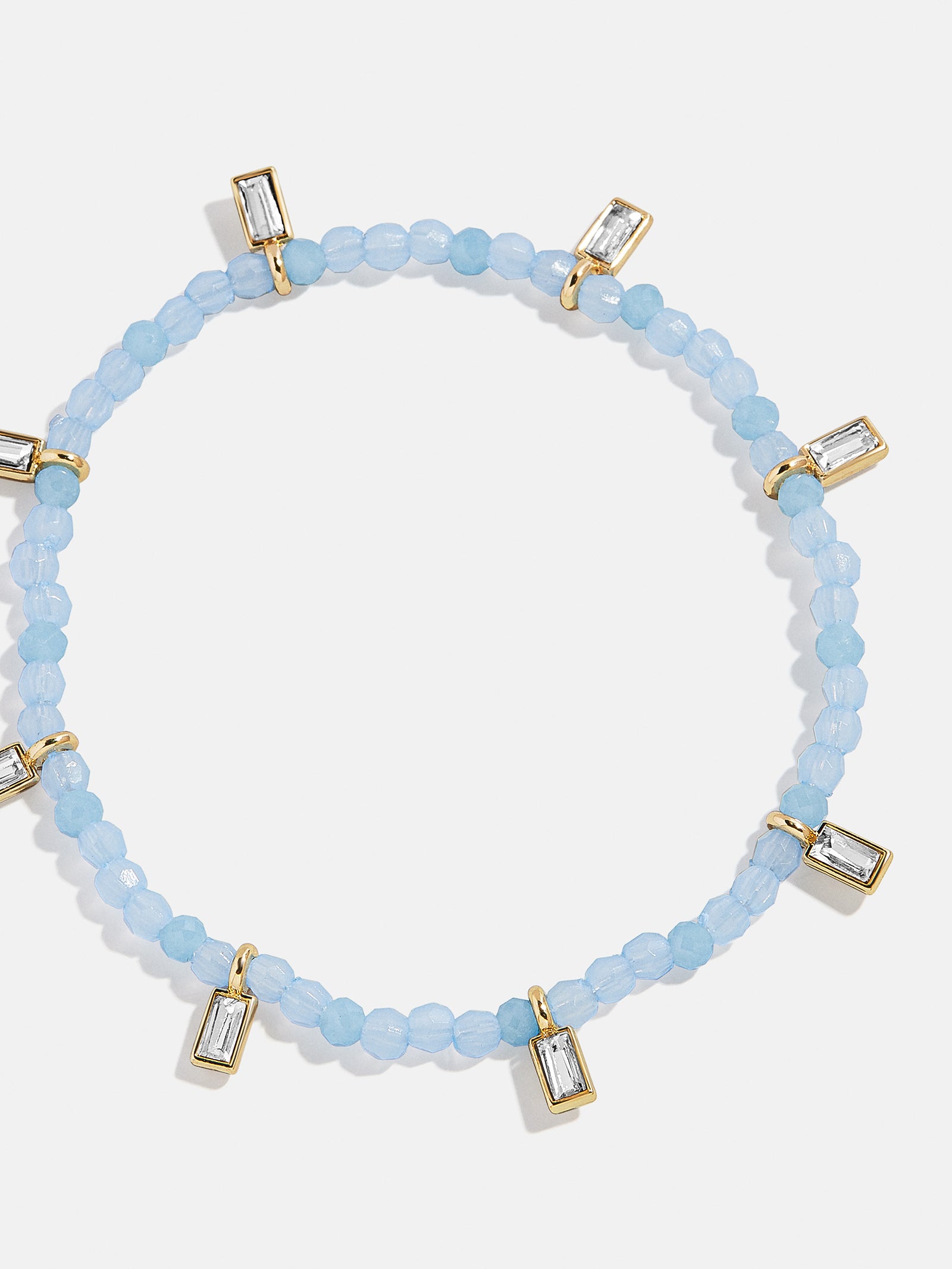 Crystal Beaded Bracelet - Powder Blue-Blues Comming