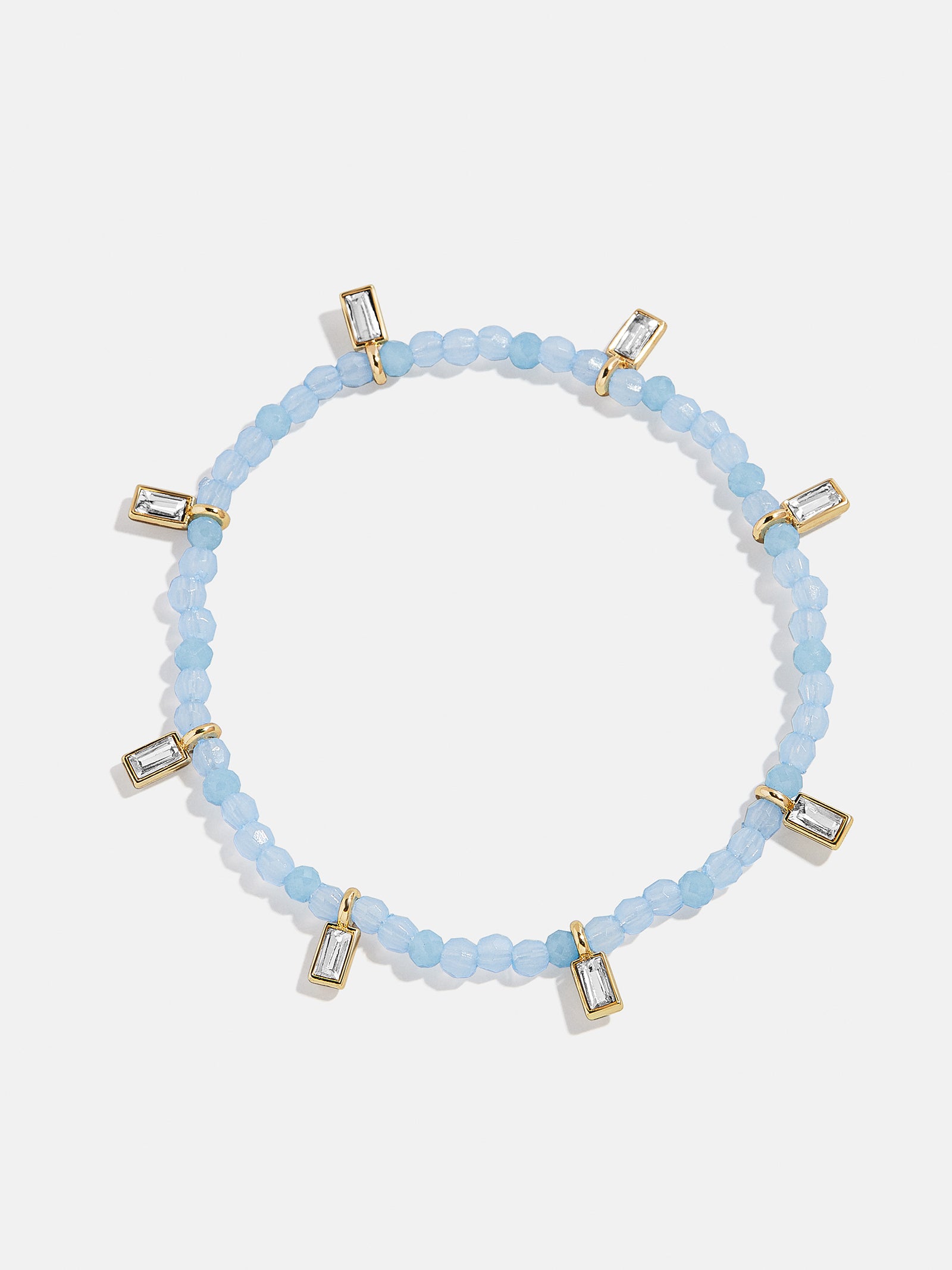 Crystal Beaded Bracelet - Powder Blue-Blues Comming