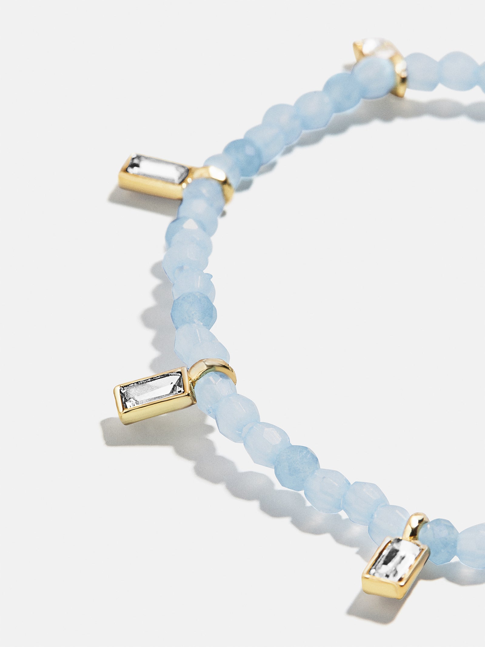 Crystal Beaded Bracelet - Powder Blue-Blues Comming