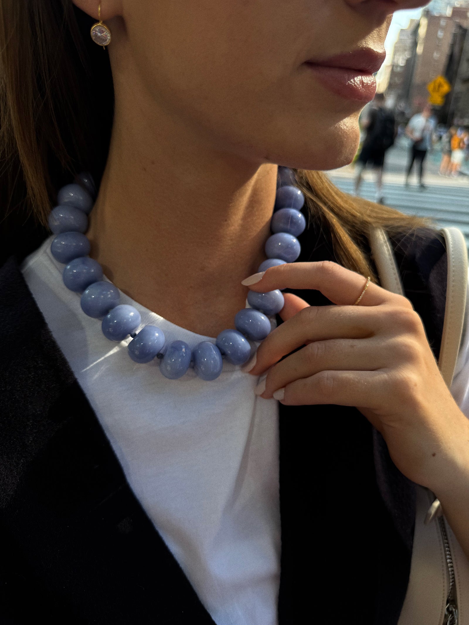 Joan Semi-Precious Necklace - Blue Sodalite-Blues Comming