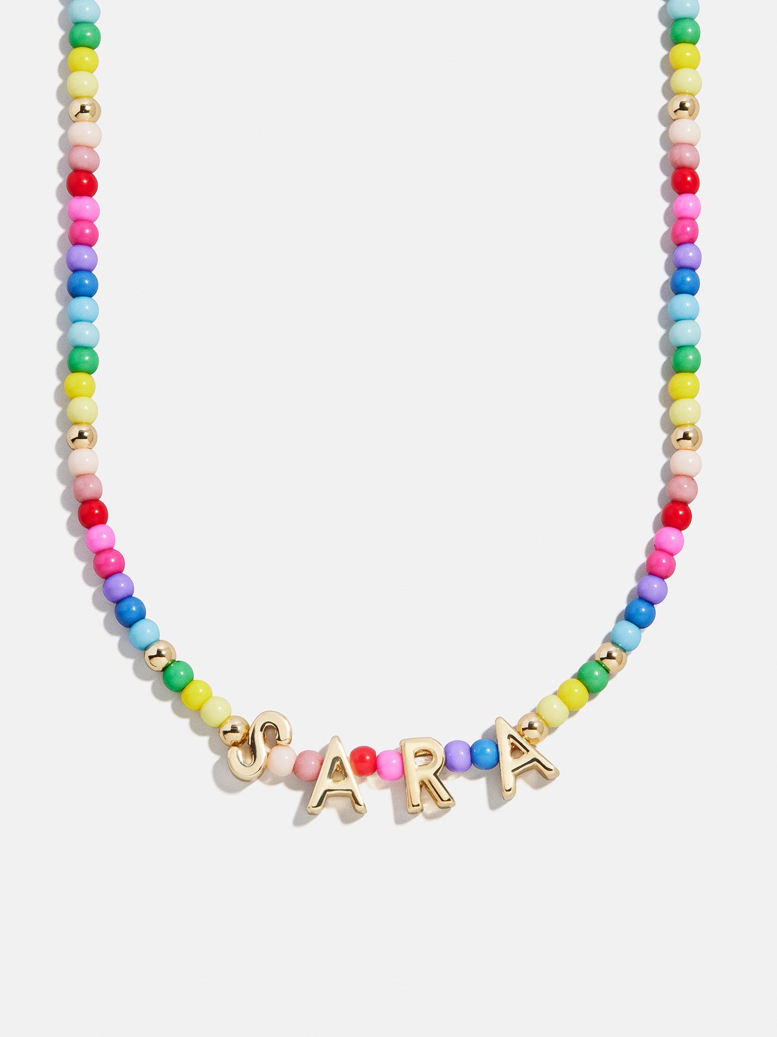 Bead Mine Kids' Custom Name Necklace - Multi-Blues Comming