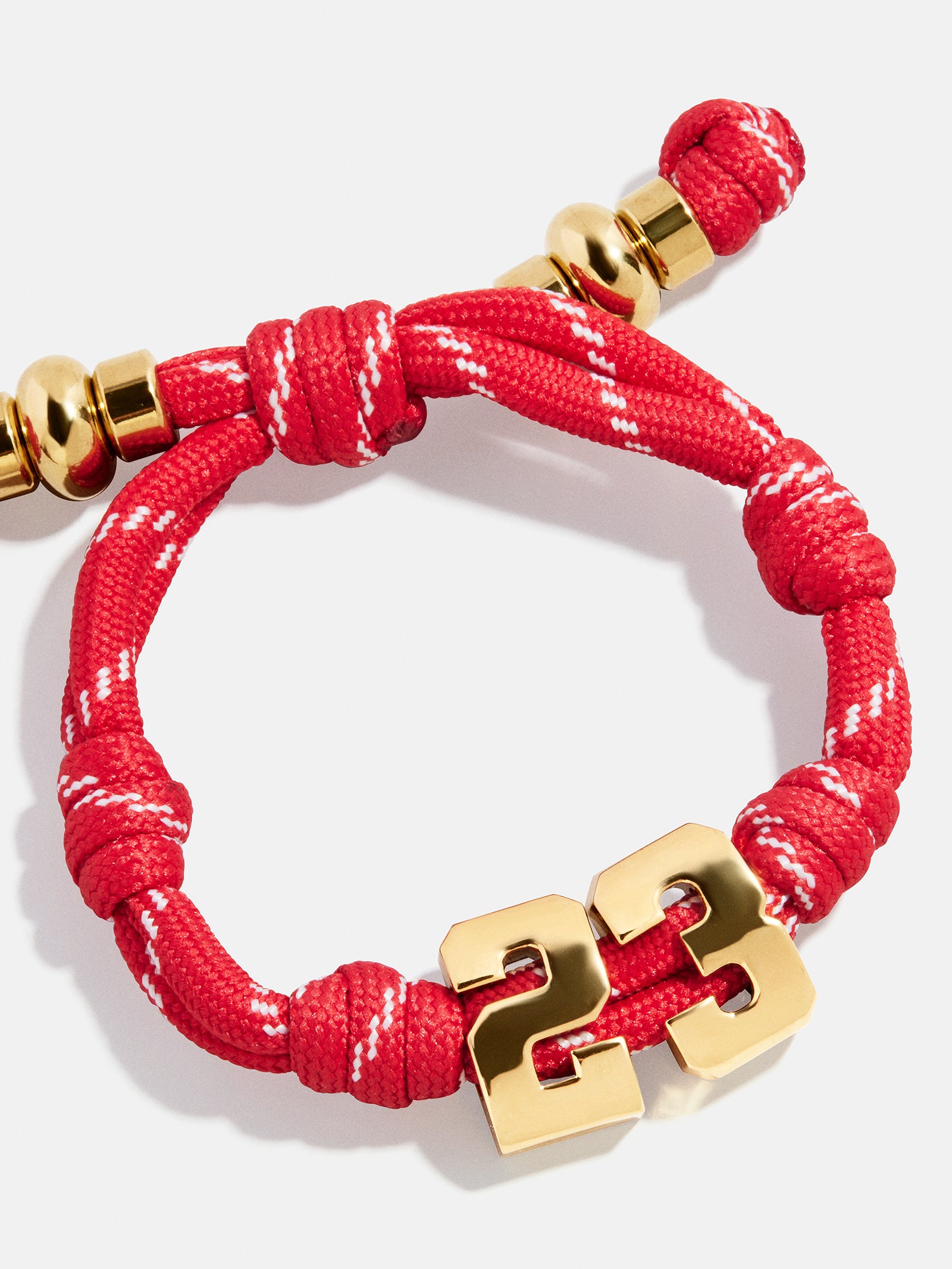 Knotty Varsity Number Custom Bracelet - Cherry Red Double Digit-Blues Comming