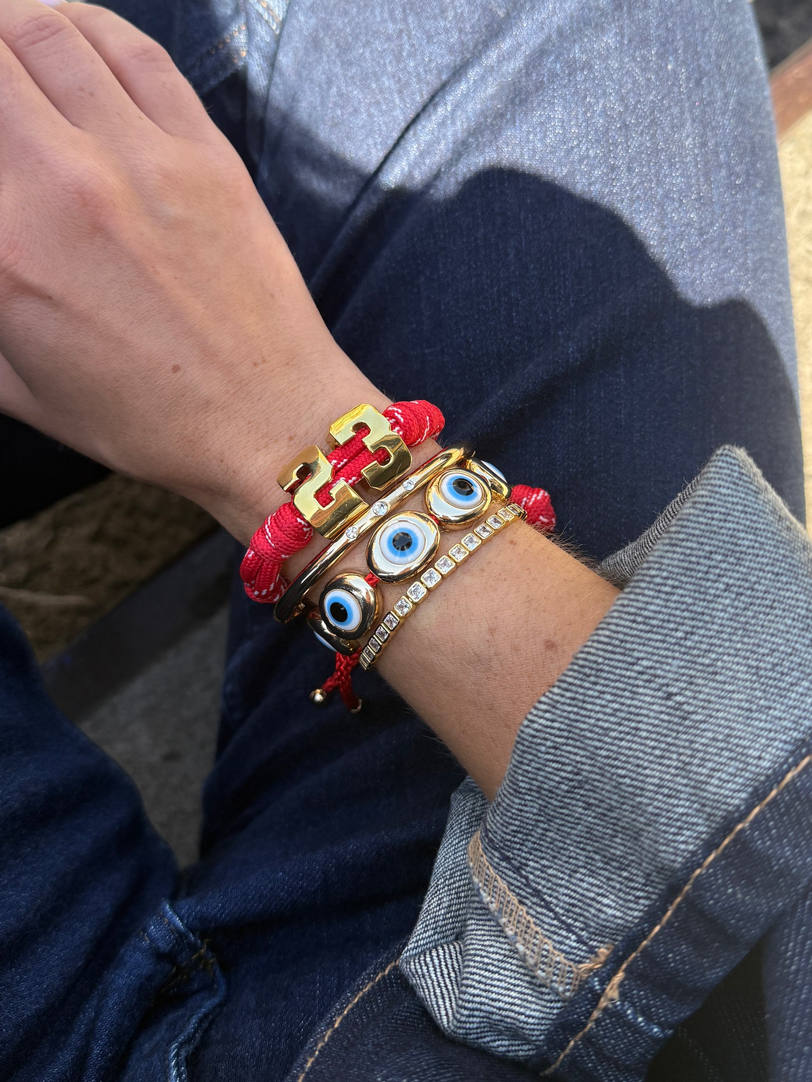 Knotty Varsity Number Custom Bracelet - Cobalt Double Digit-Blues Comming